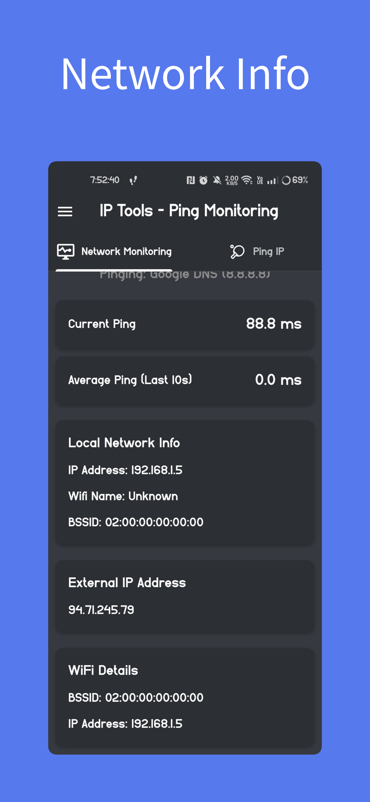 اسکرین شات 3 برنامه Ping Tools: Network Monitor