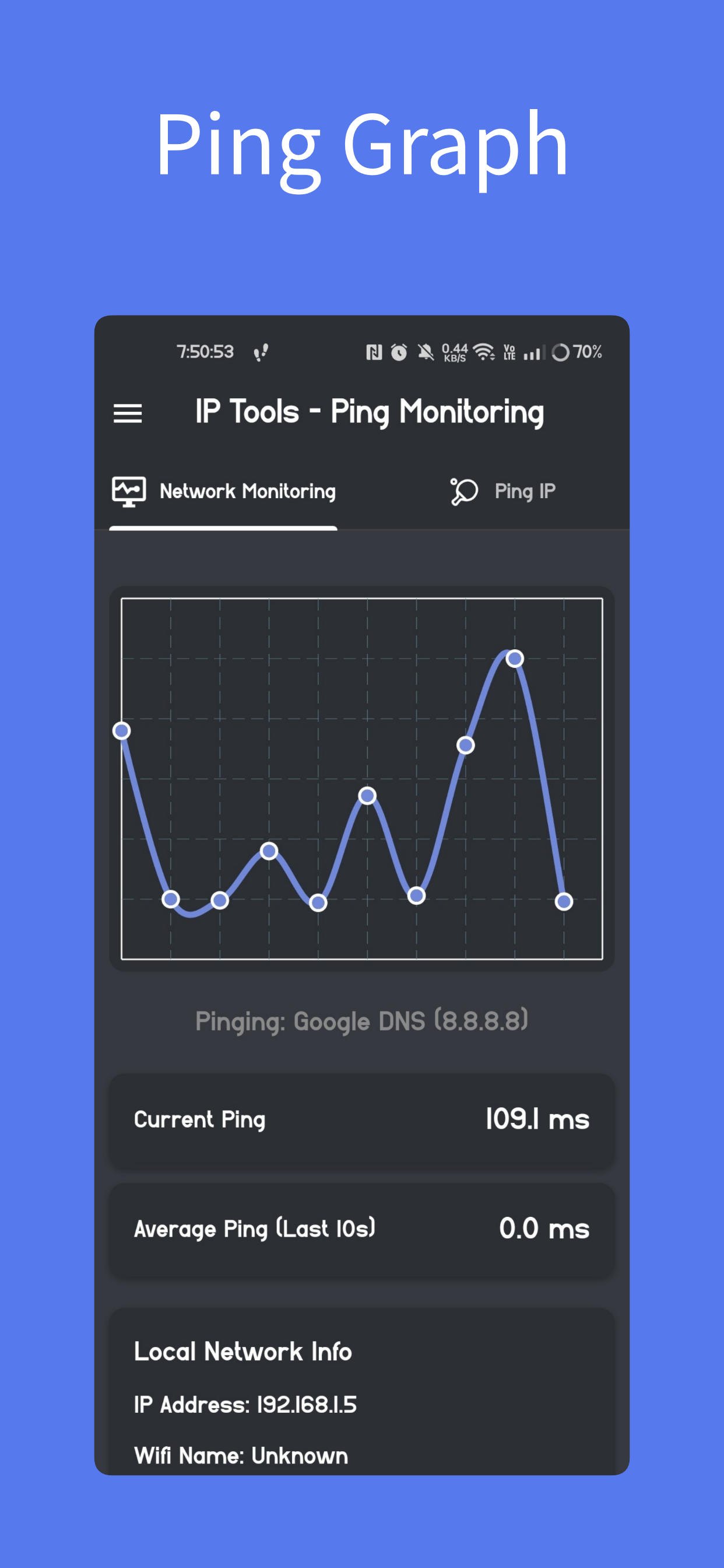 اسکرین شات 1 برنامه Ping Tools: Network Monitor
