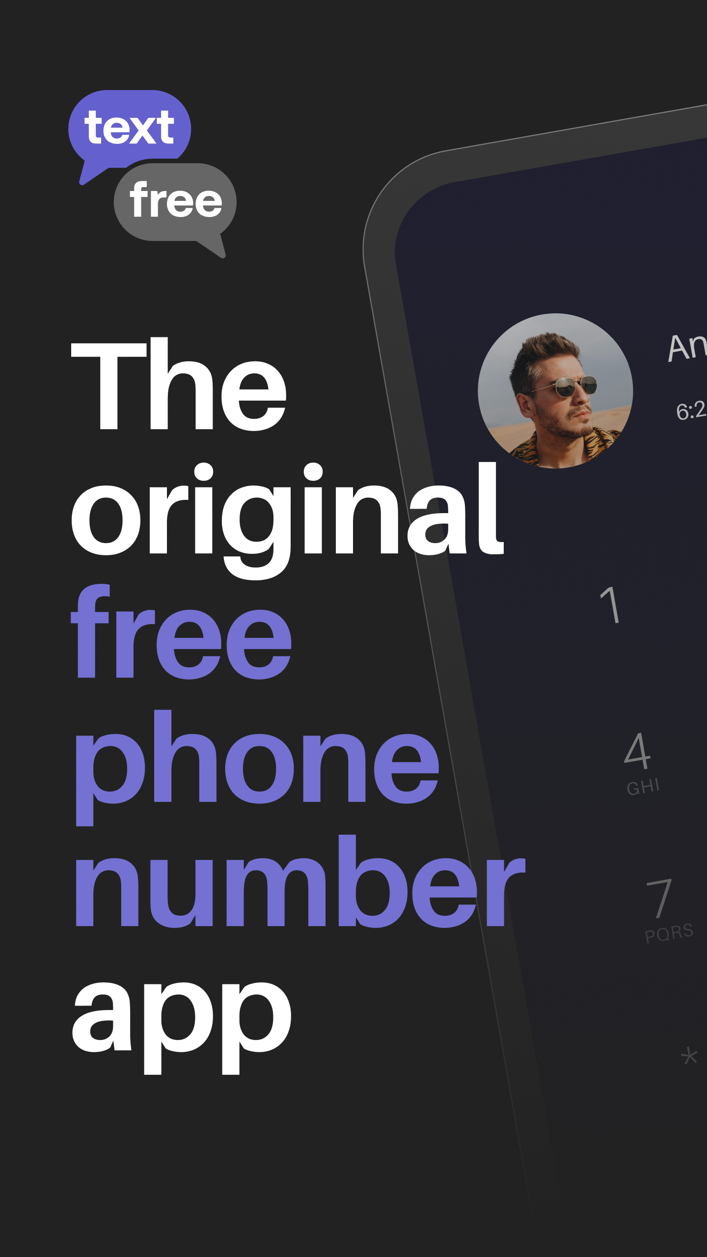 اسکرین شات 1 برنامه Text Free: Second Call Number