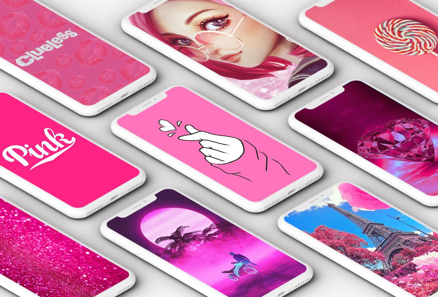 اسکرین شات 1 برنامه Pink Wallpaper