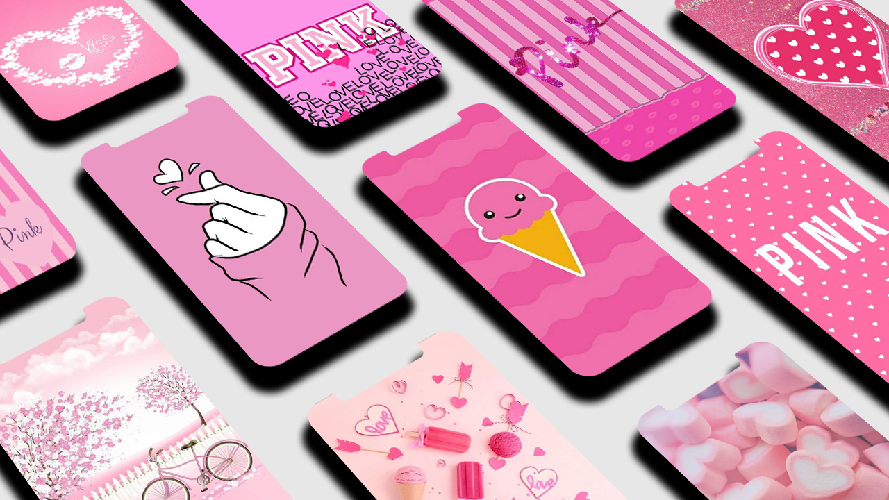 اسکرین شات 1 برنامه Pink Wallpaper