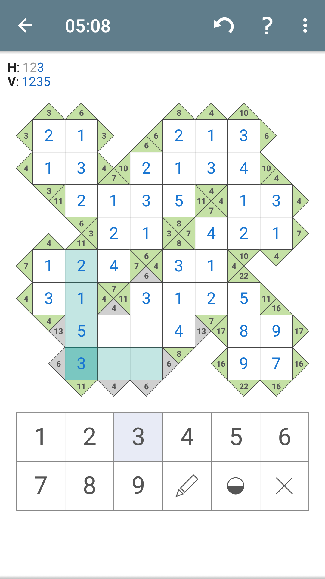 اسکرین شات 5 بازی Kakuro (Cross Sums)