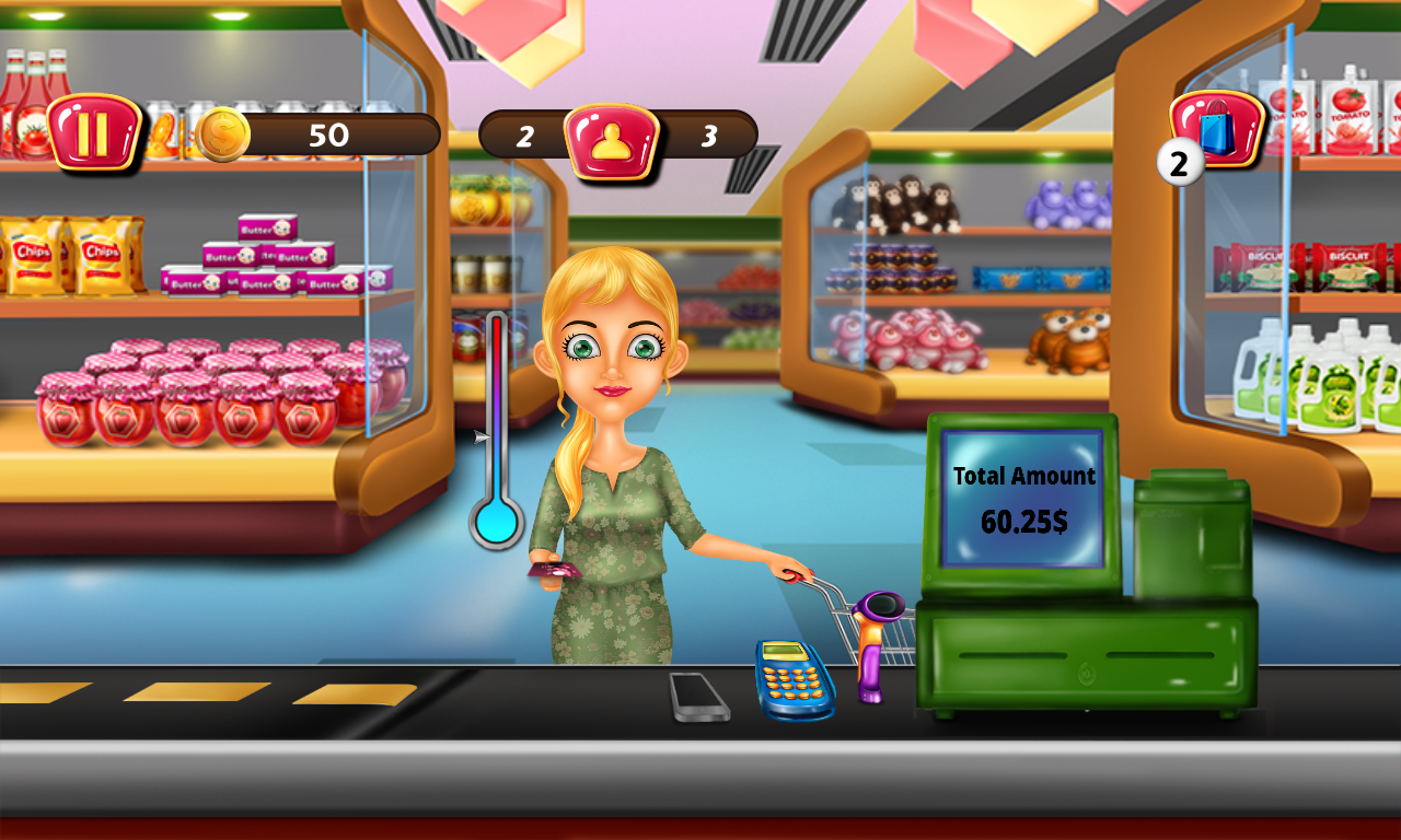 اسکرین شات 4 بازی Supermarket Cashier Kids Games