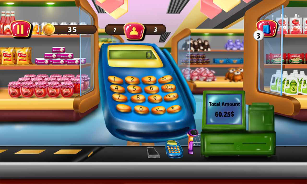 اسکرین شات 6 بازی Supermarket Cashier Kids Games