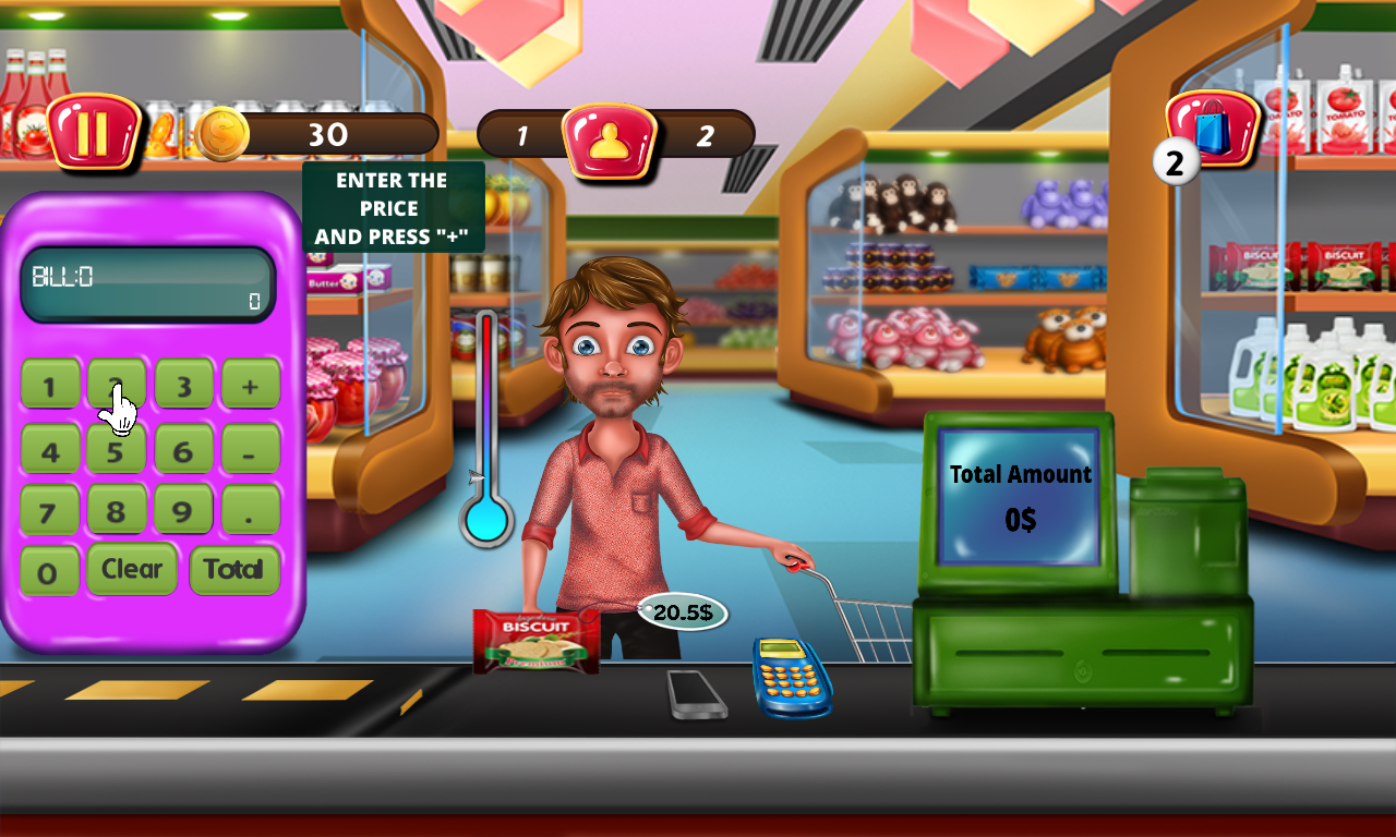 اسکرین شات 3 بازی Supermarket Cashier Kids Games