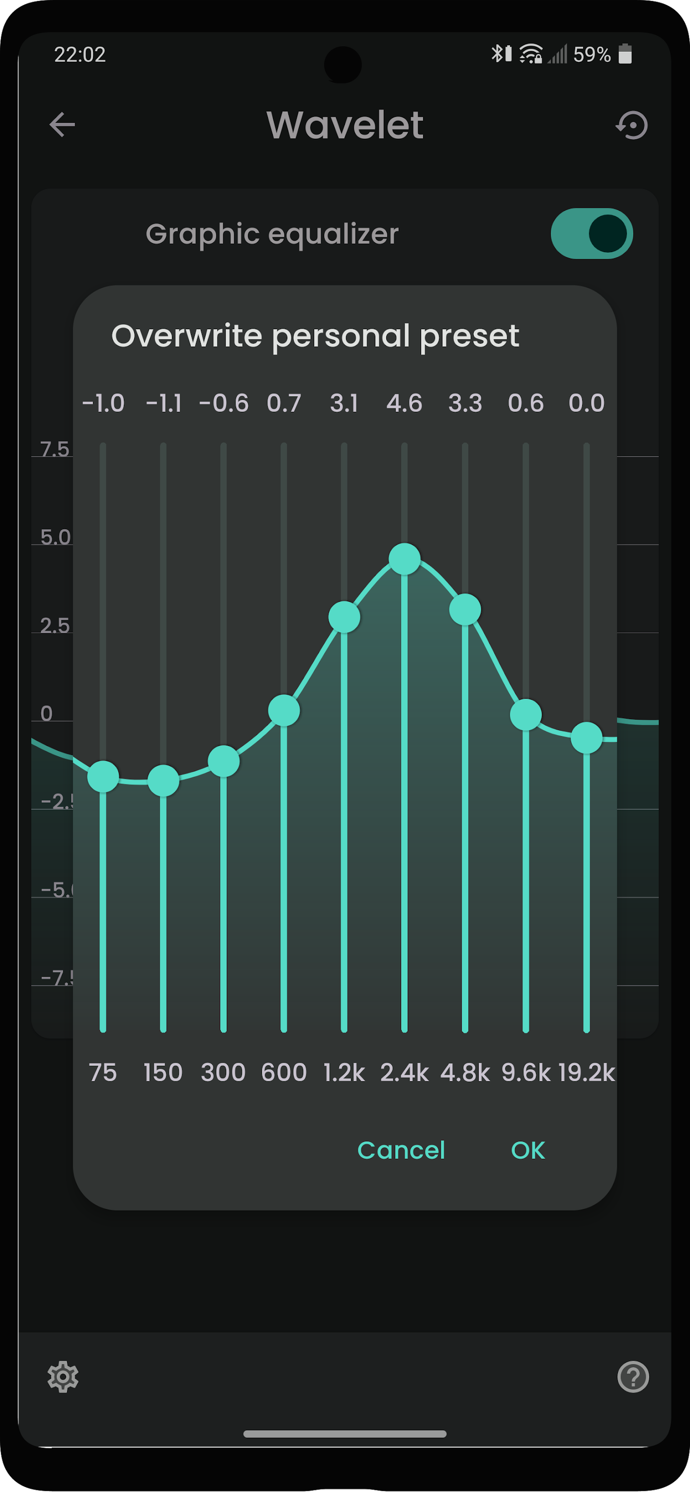 اسکرین شات 3 برنامه Wavelet: headphone specific EQ
