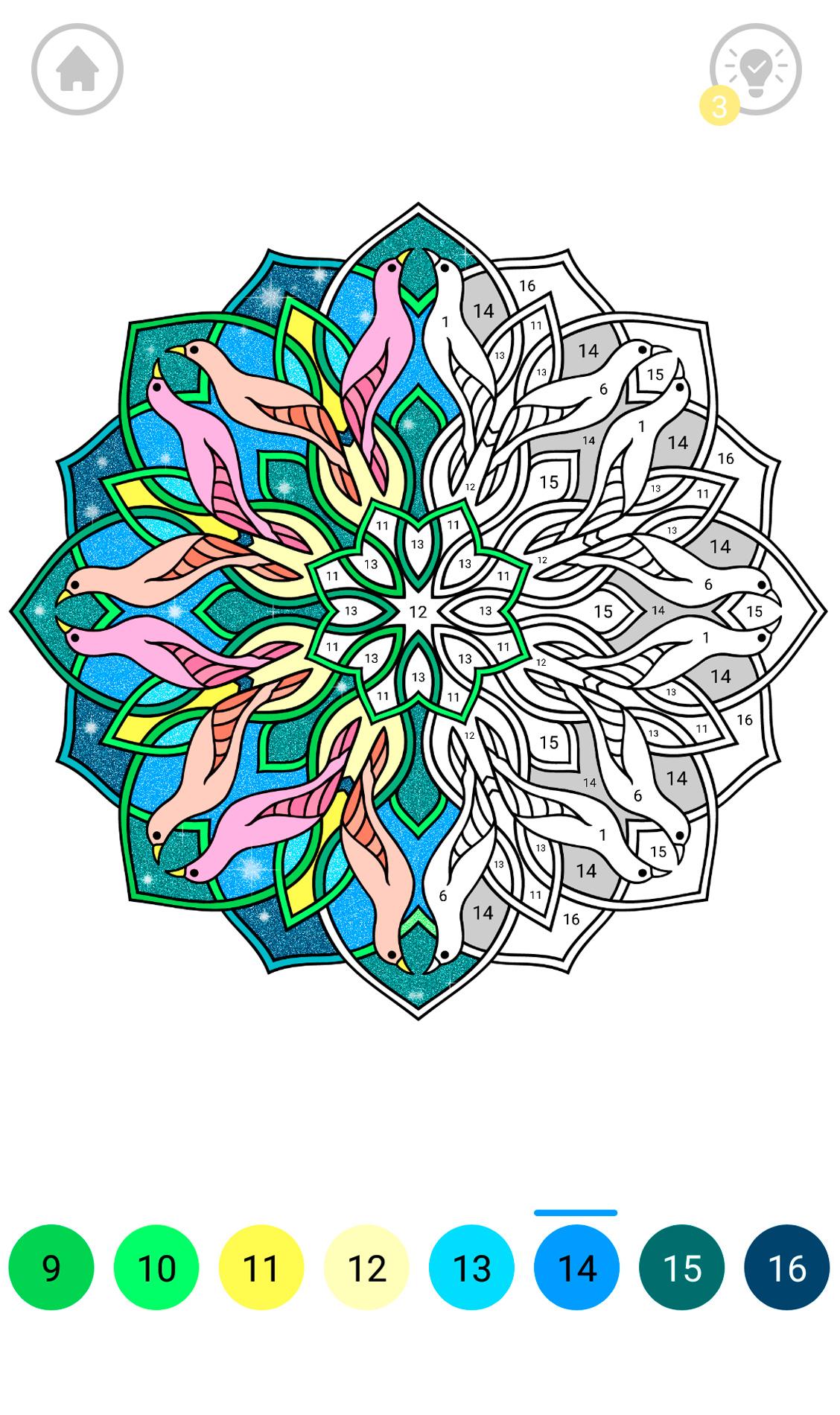 اسکرین شات 4 برنامه Mandala Coloring Antistress