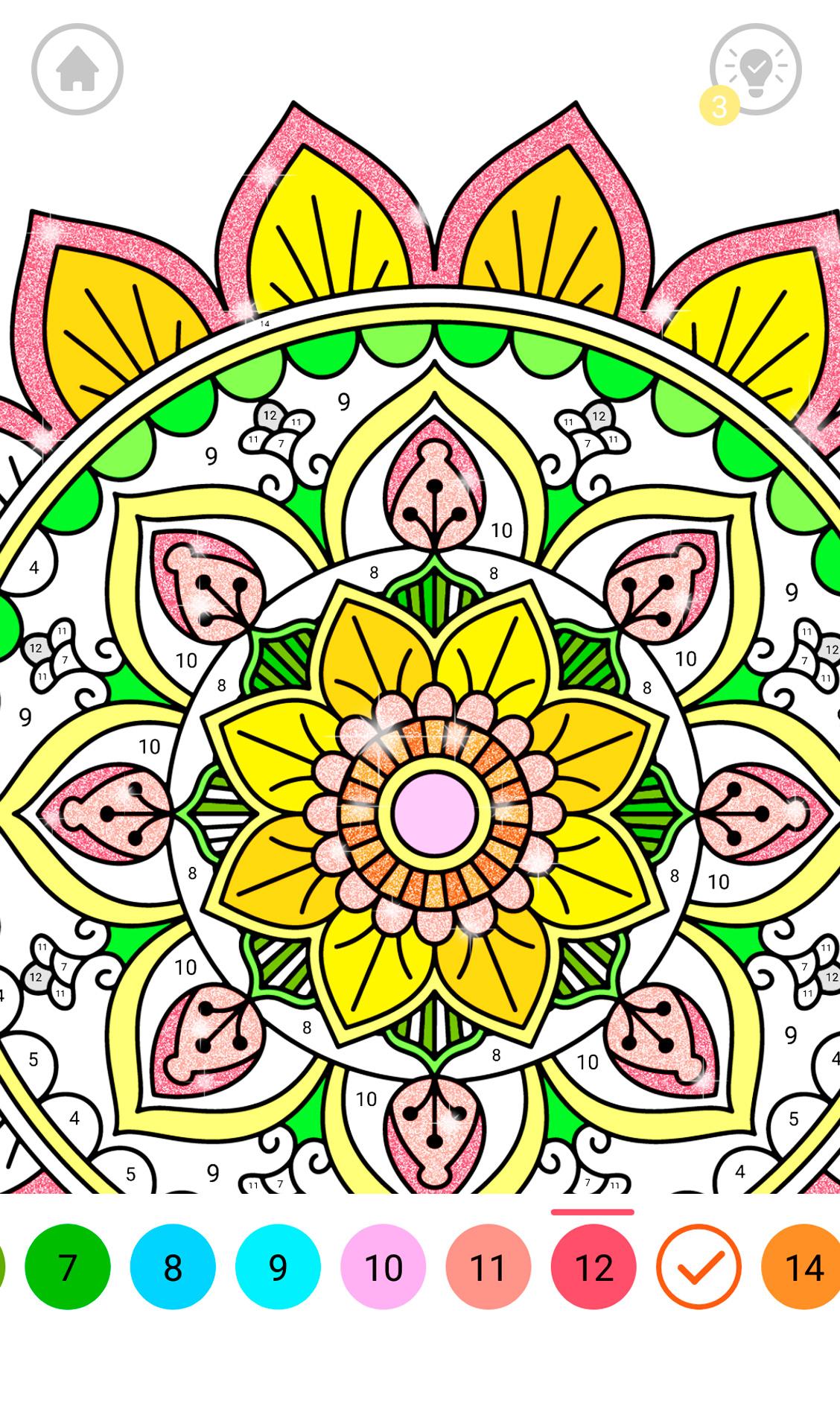 اسکرین شات 5 برنامه Mandala Coloring Antistress