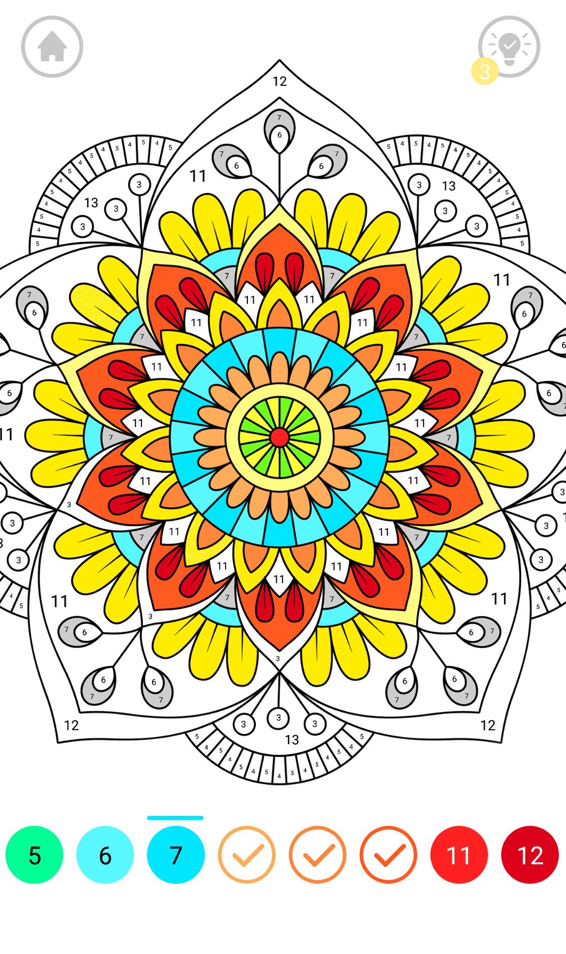 اسکرین شات 2 برنامه Mandala Coloring Antistress