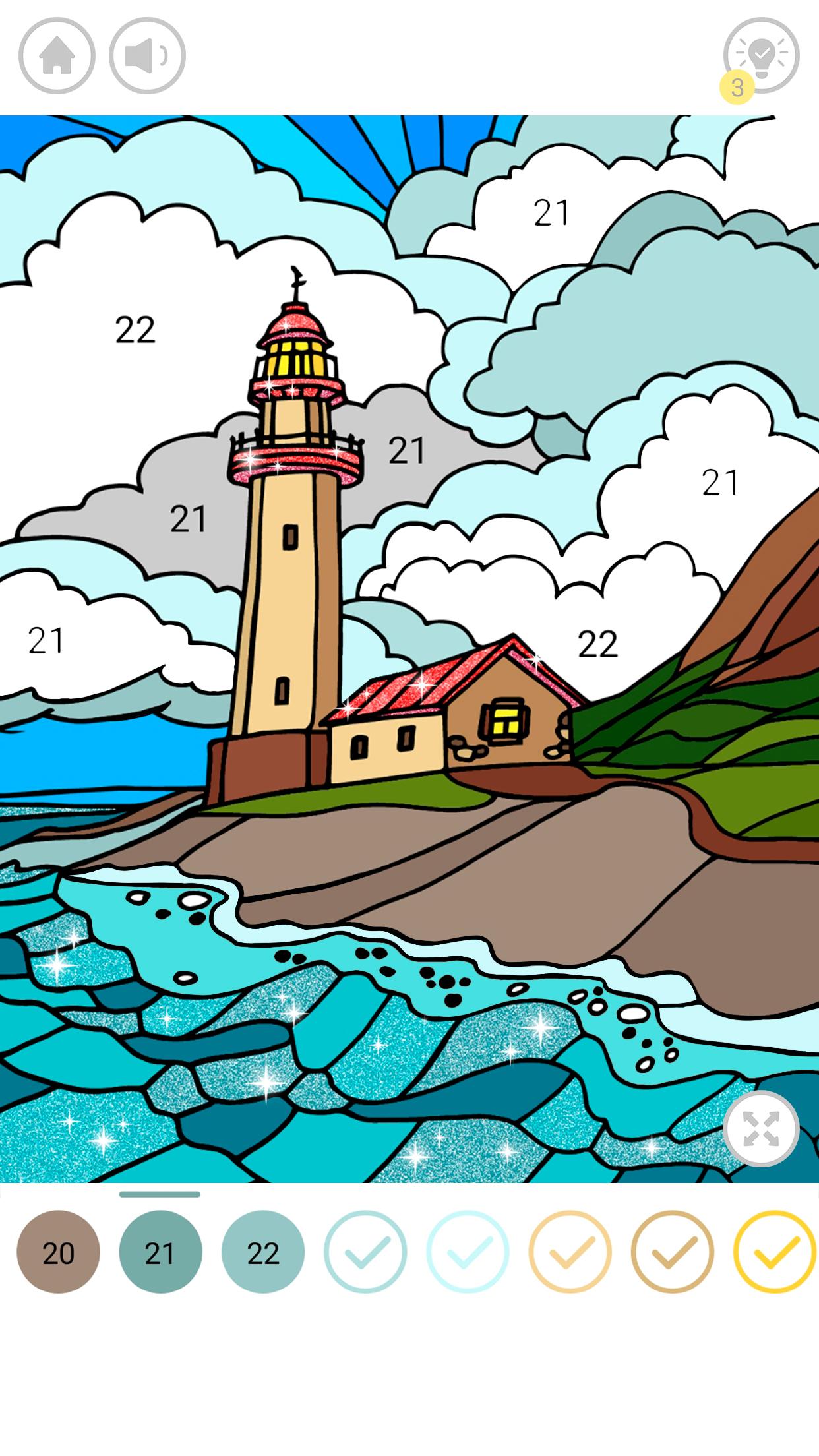اسکرین شات 2 برنامه Relax Color by Number Game