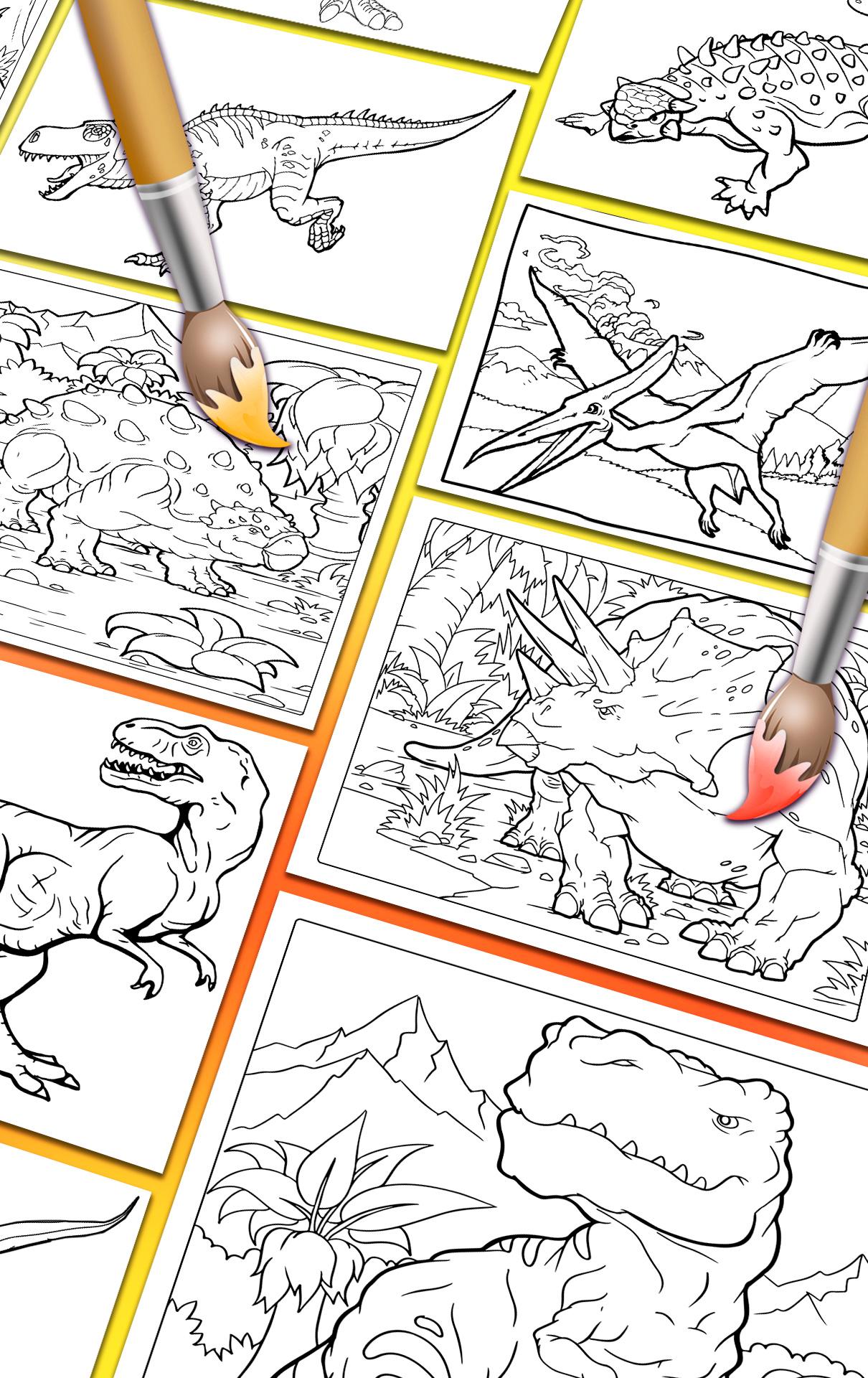 اسکرین شات 8 بازی Dinosaur Coloring Book
