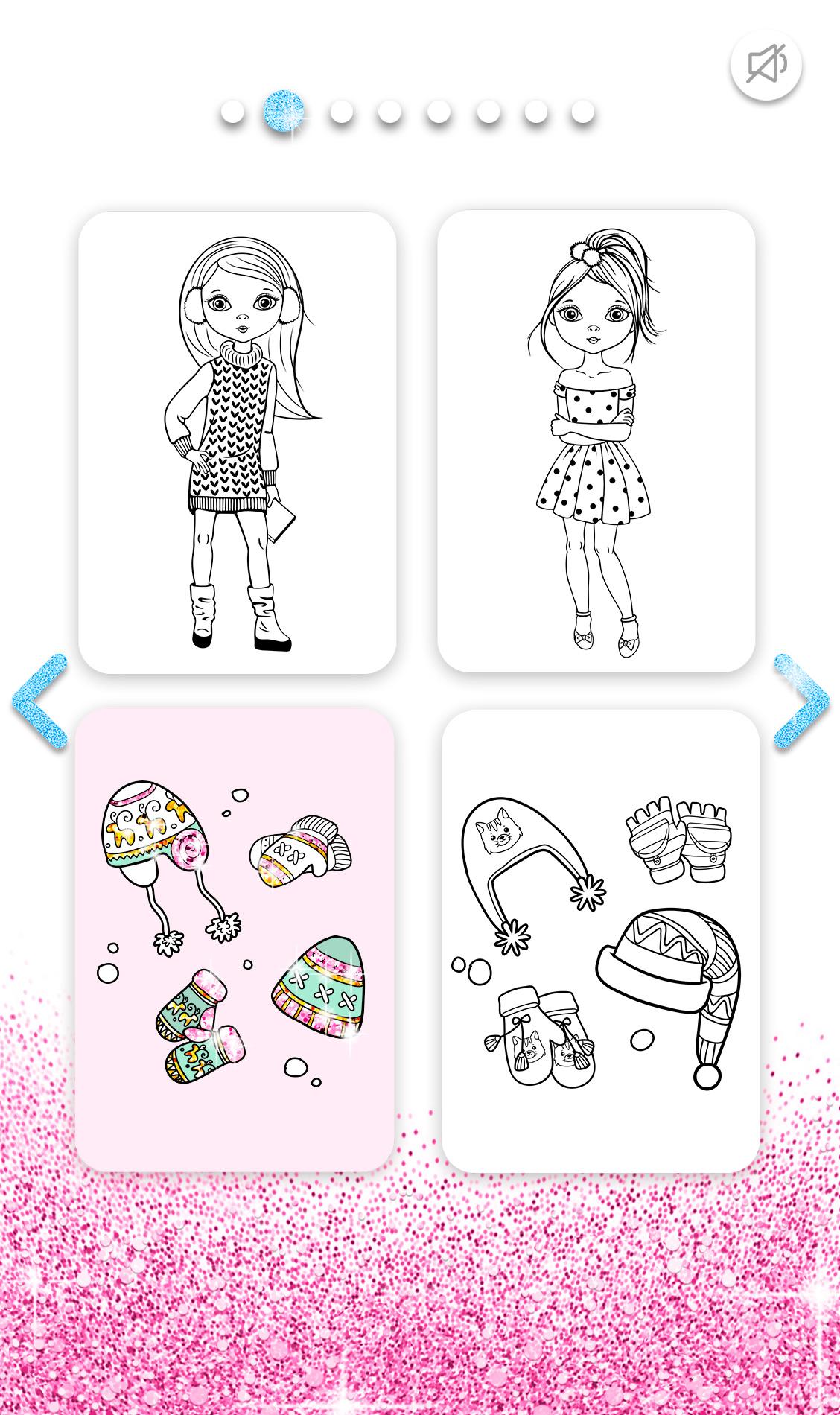 اسکرین شات 2 بازی Girls Color Book with Glitter