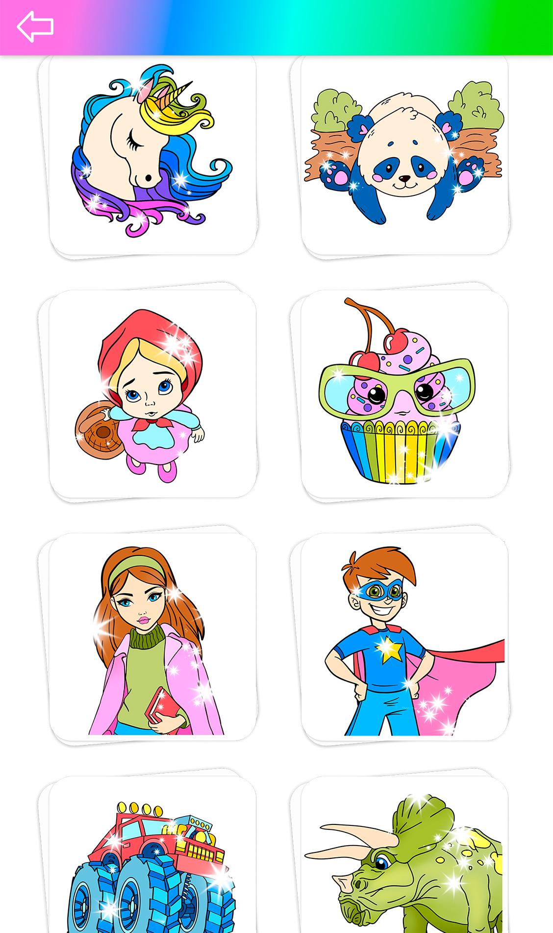 اسکرین شات 3 بازی Glitter Coloring Game for Kids