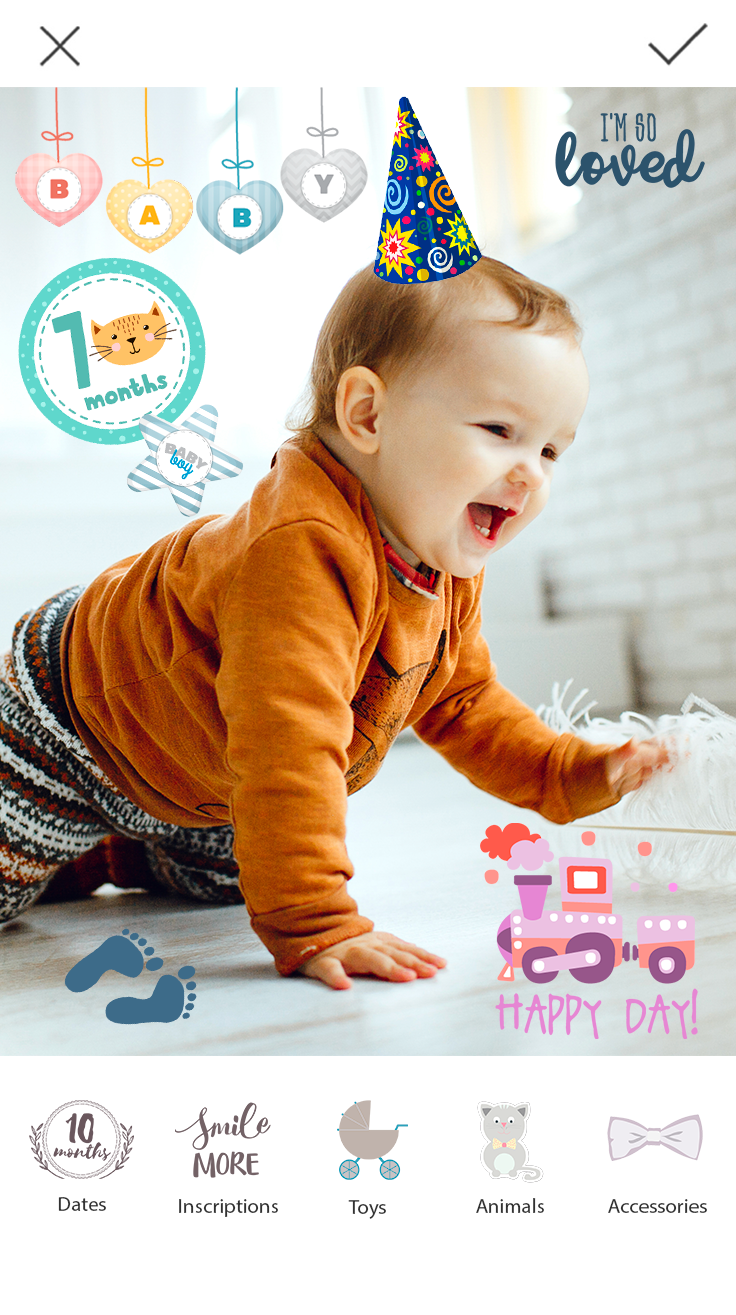اسکرین شات 1 برنامه Baby Photo Editor