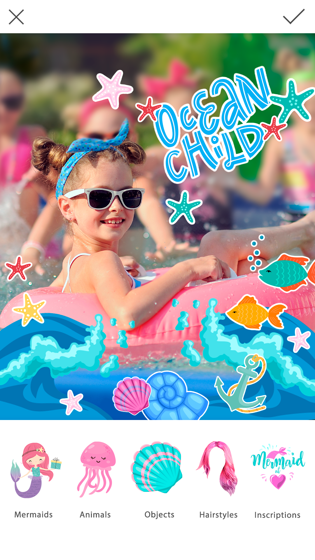اسکرین شات 1 برنامه Mermaid Photo Editor