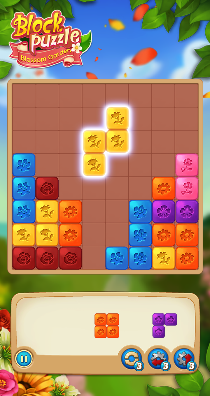 اسکرین شات 1 بازی Block Puzzle: Blossom Garden