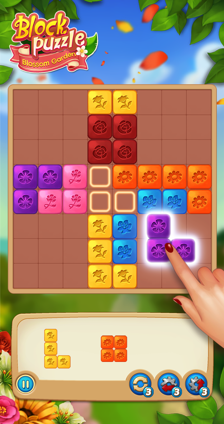 اسکرین شات 3 بازی Block Puzzle: Blossom Garden