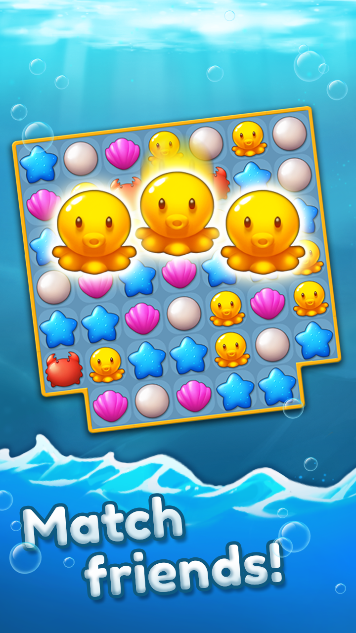 اسکرین شات 1 بازی Ocean Friends : Match 3 Puzzle