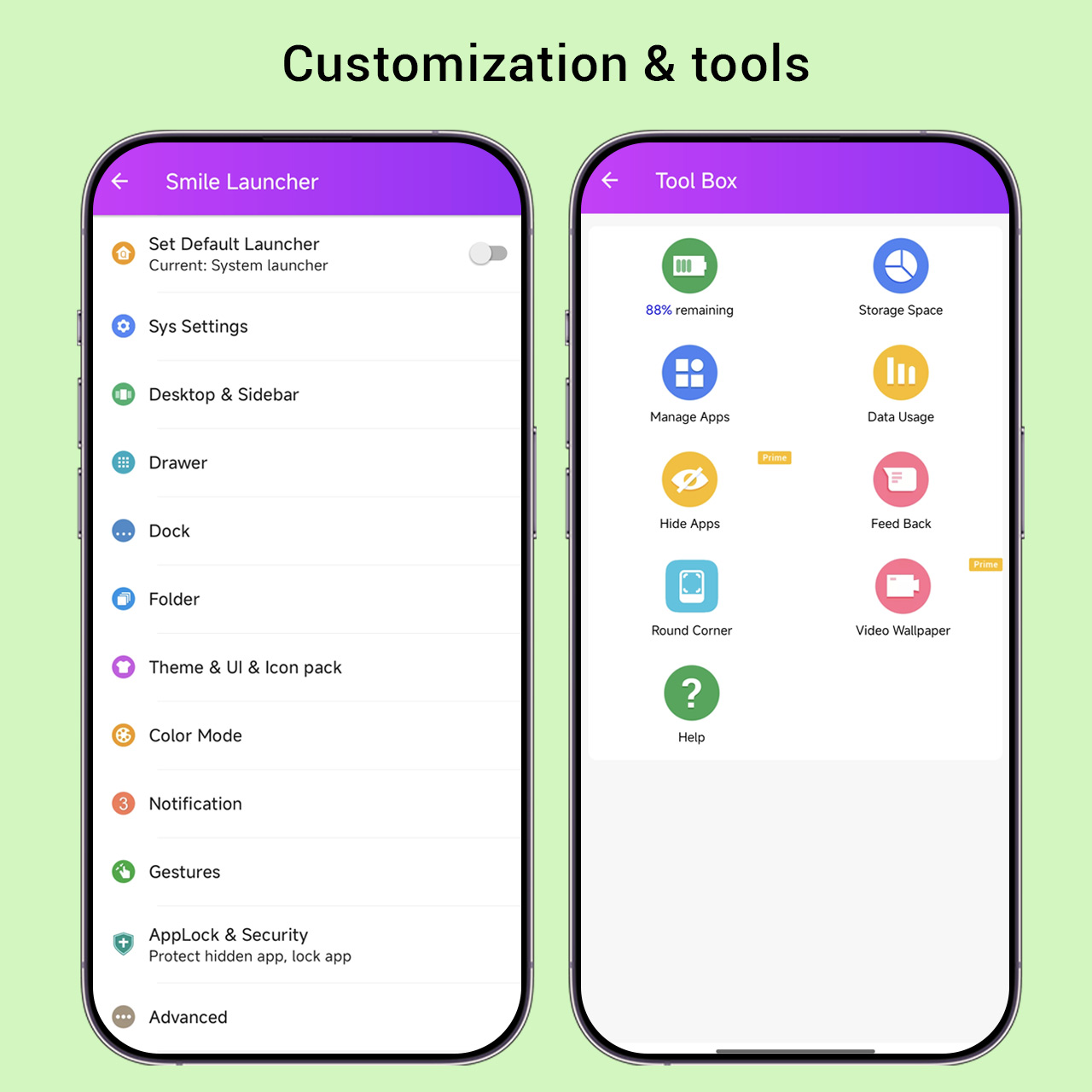 اسکرین شات 7 برنامه Smile Launcher