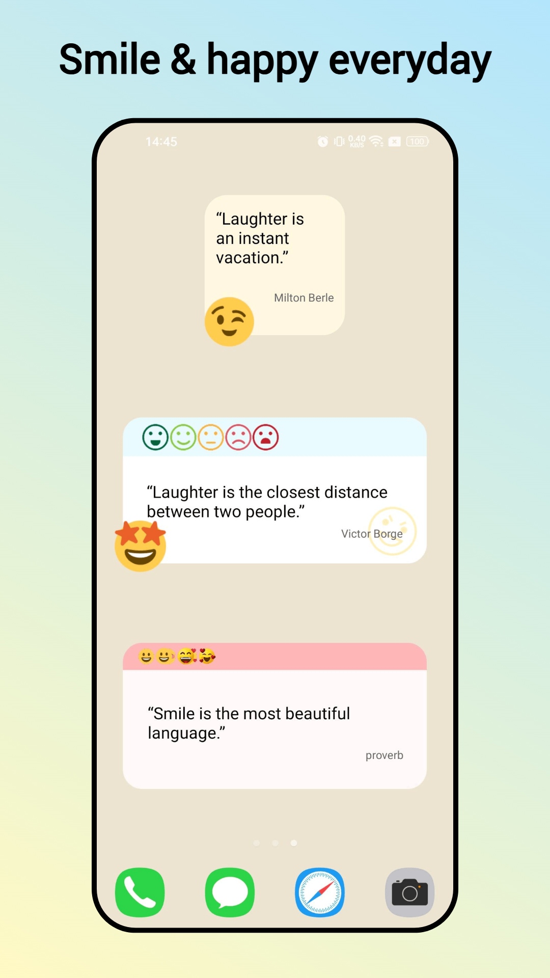 اسکرین شات 6 برنامه Happy Launcher, smile launcher