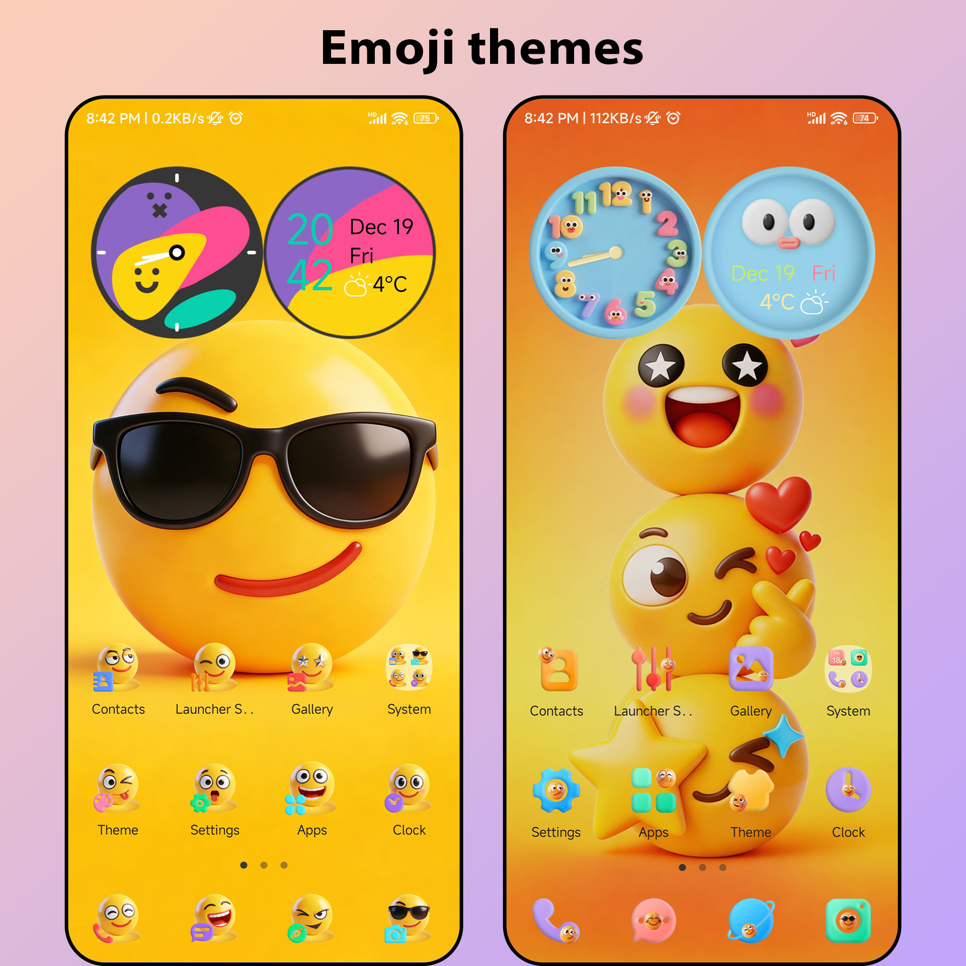 اسکرین شات 2 برنامه Happy Launcher, smile launcher