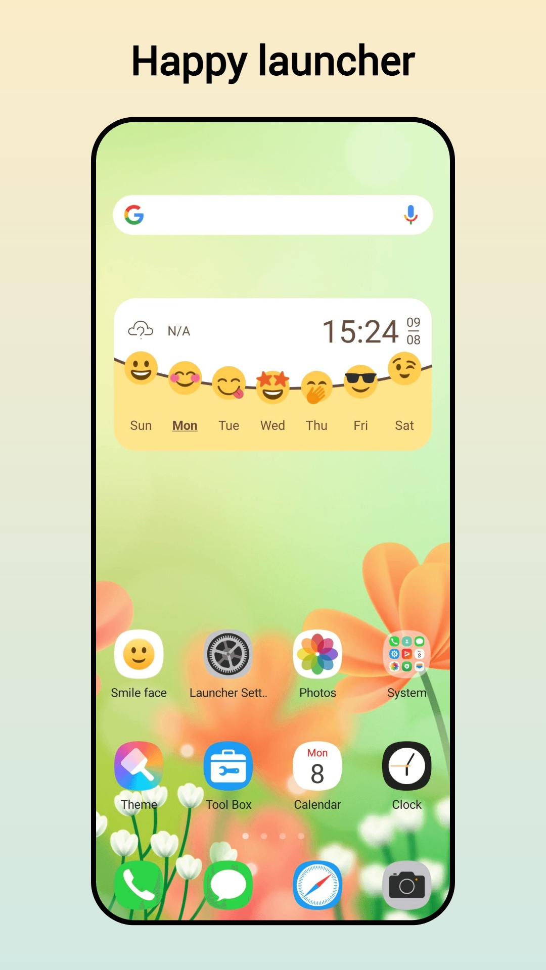 اسکرین شات 1 برنامه Happy Launcher, smile launcher
