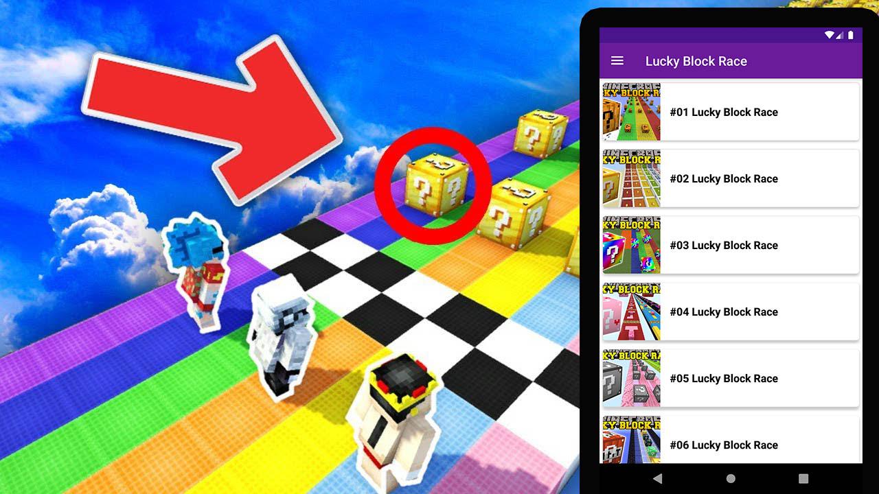اسکرین شات 3 برنامه Lucky Block Race Maps