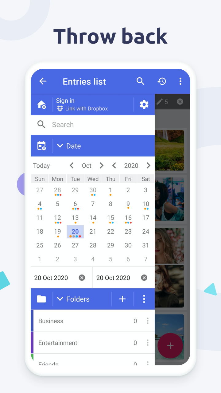 اسکرین شات 5 برنامه Diaro - Diary Journal Notes