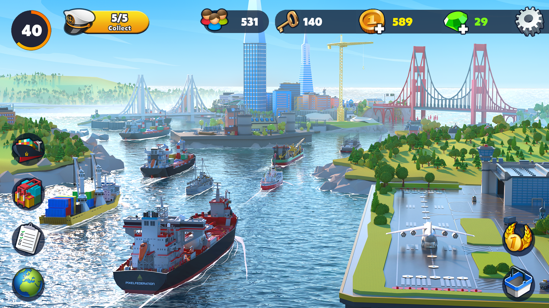 اسکرین شات 4 بازی Port City: Ship Tycoon Games