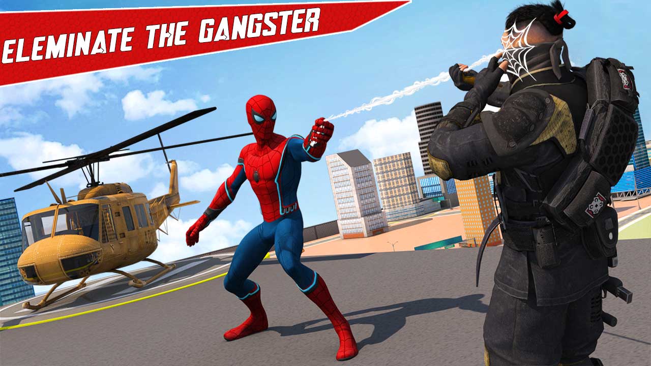 اسکرین شات 5 بازی Spider Rope Hero Man Gangster Crime City Battle