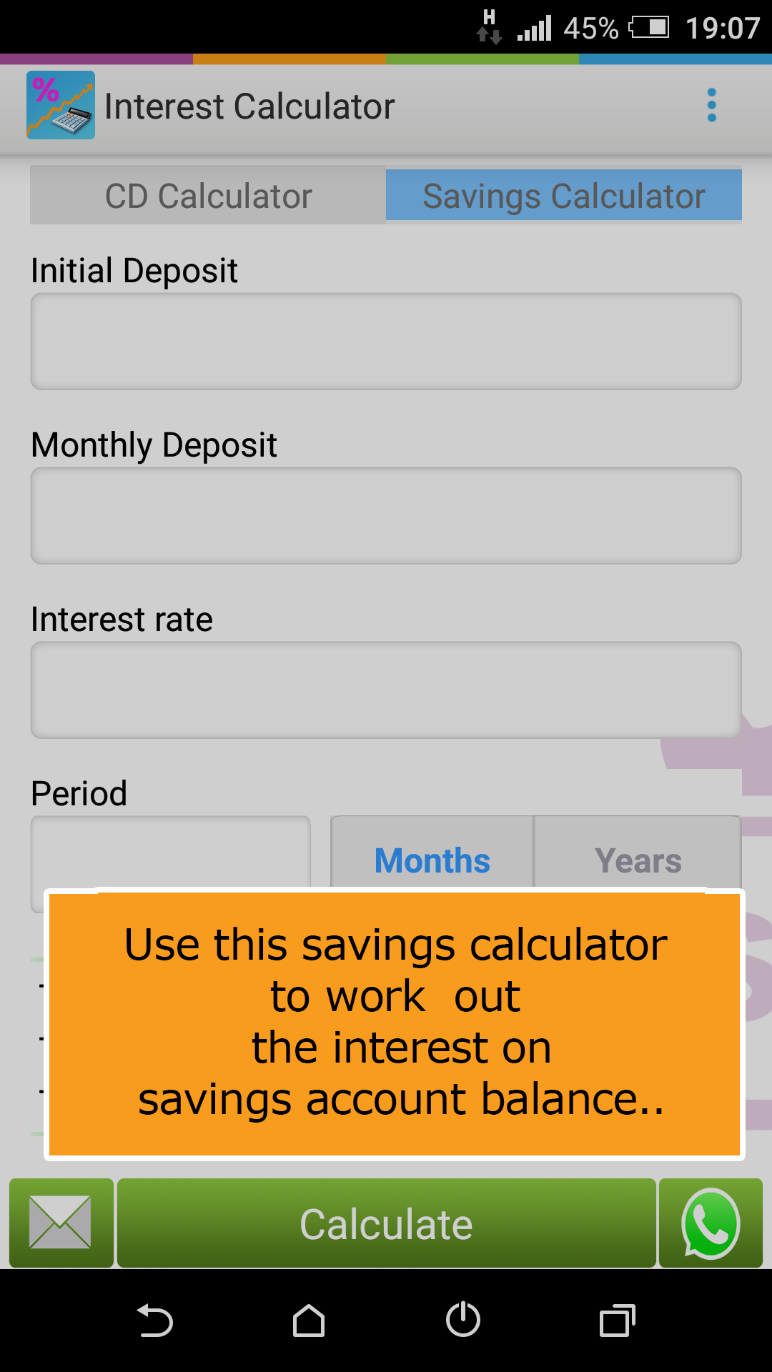 اسکرین شات 4 برنامه Deposit & Savings Calculator