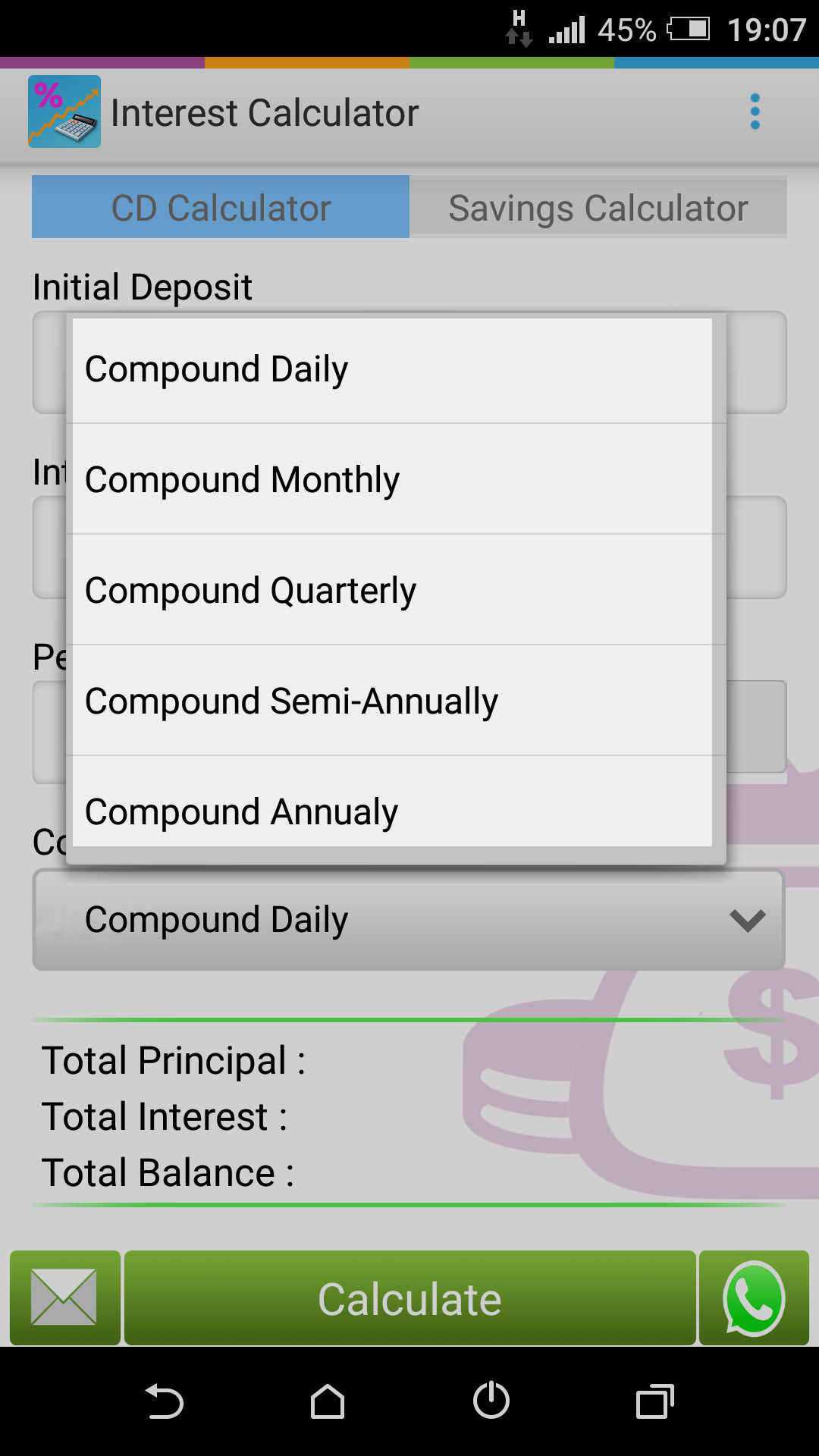 اسکرین شات 6 برنامه Deposit & Savings Calculator