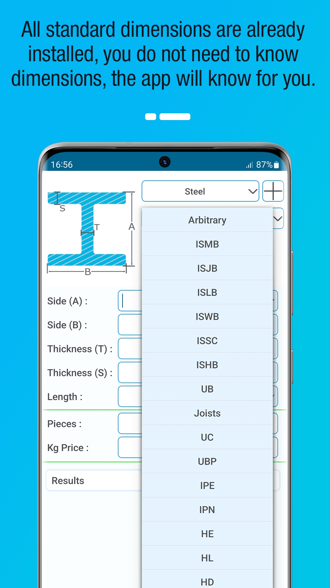 اسکرین شات 7 برنامه Metal Weight Calculator