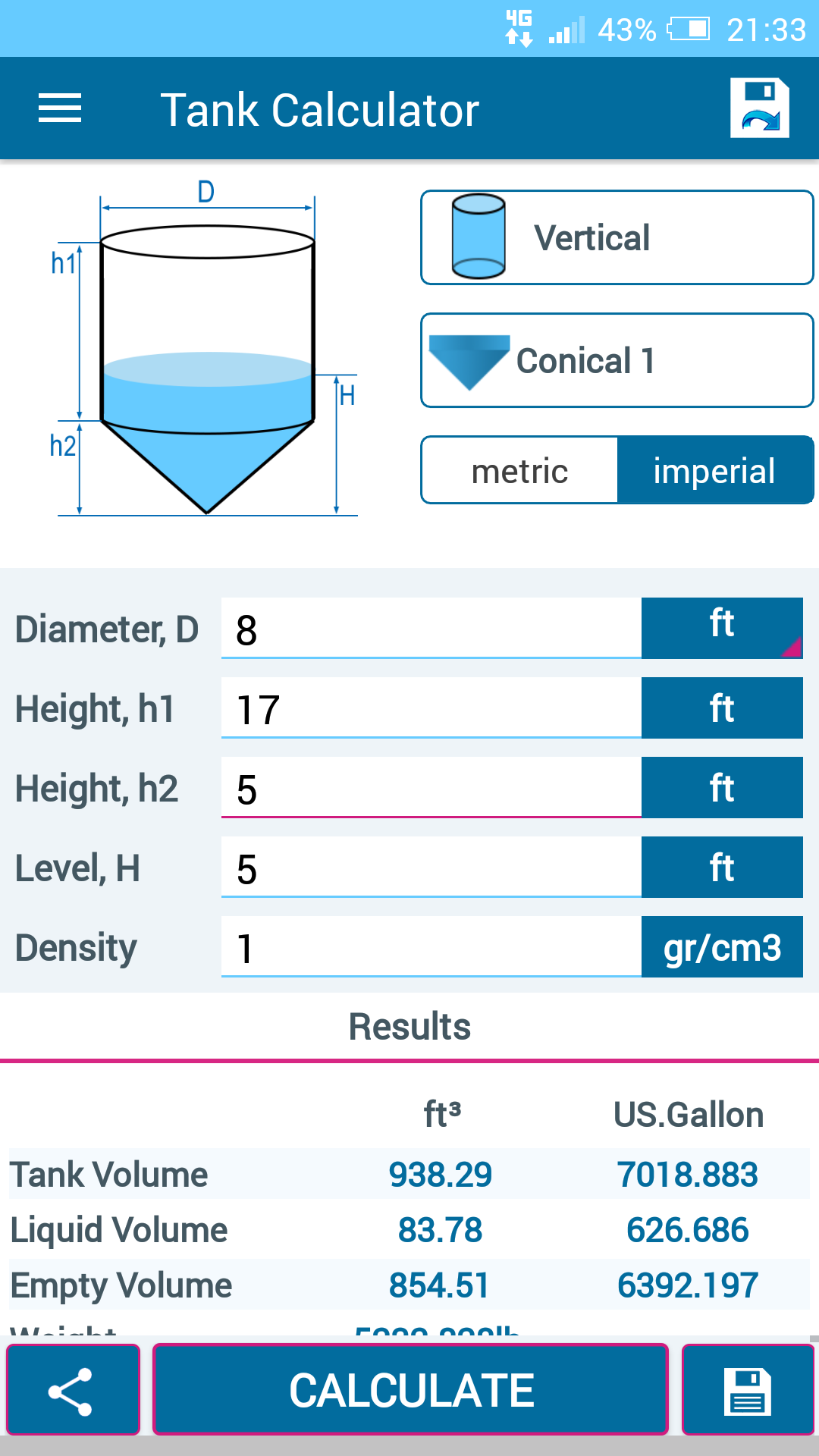 اسکرین شات 3 برنامه Tank Volume