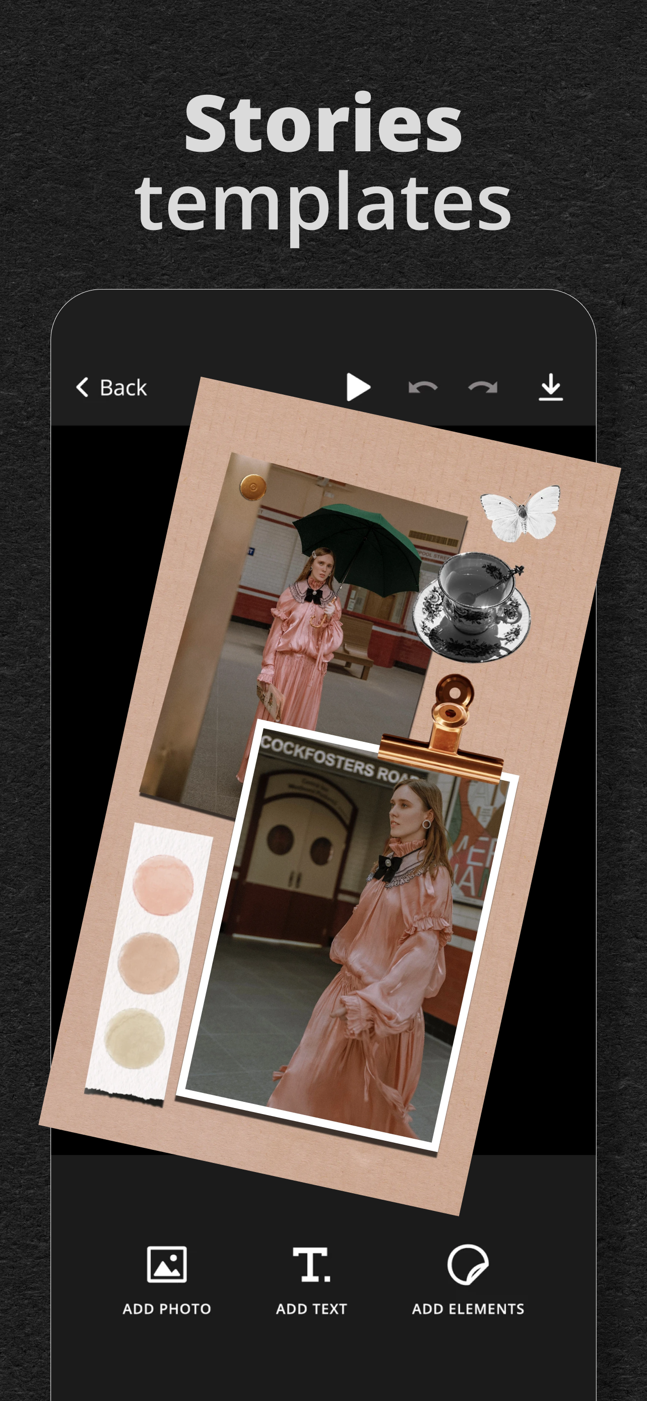 اسکرین شات 3 برنامه Stories by Pixlr: IG Layouts