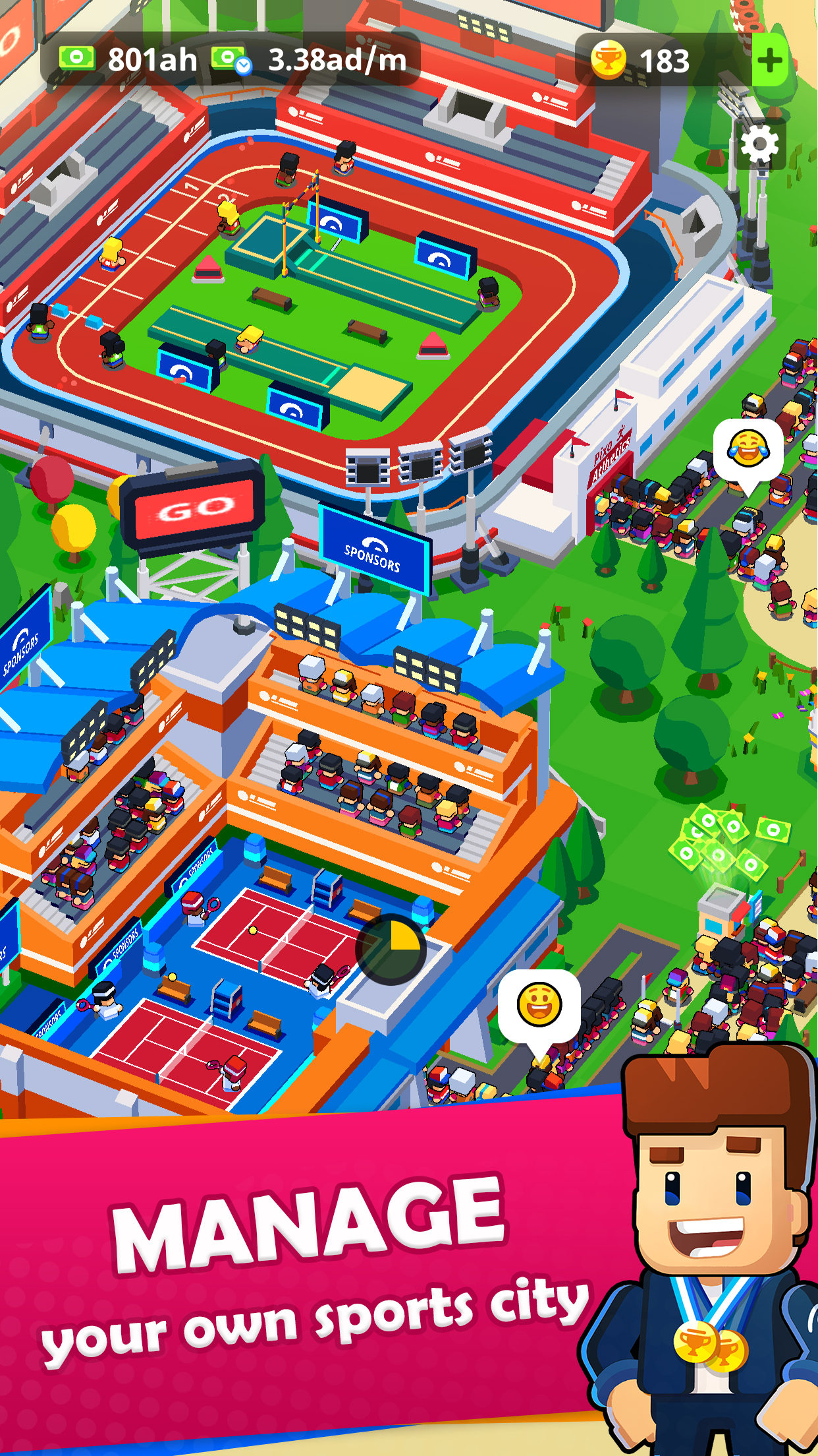 اسکرین شات 1 بازی Sports City Tycoon: Idle Game