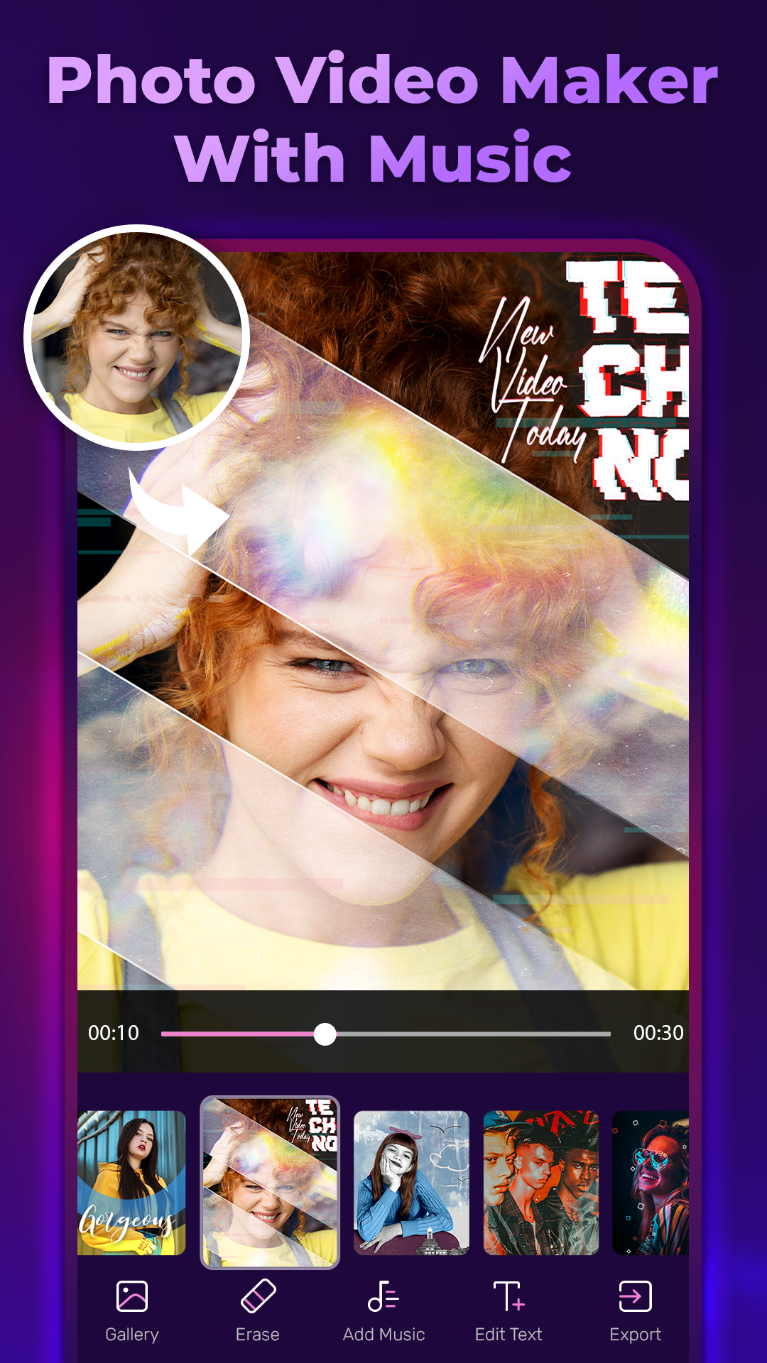 اسکرین شات 1 برنامه Photo Video Maker - Pixpoz