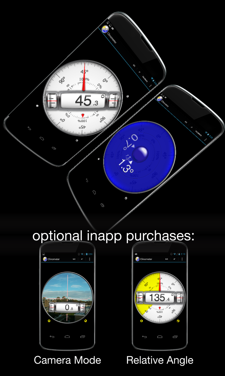 اسکرین شات 1 برنامه Clinometer  +  bubble level