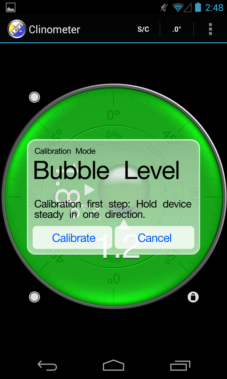 اسکرین شات 5 برنامه Clinometer  +  bubble level