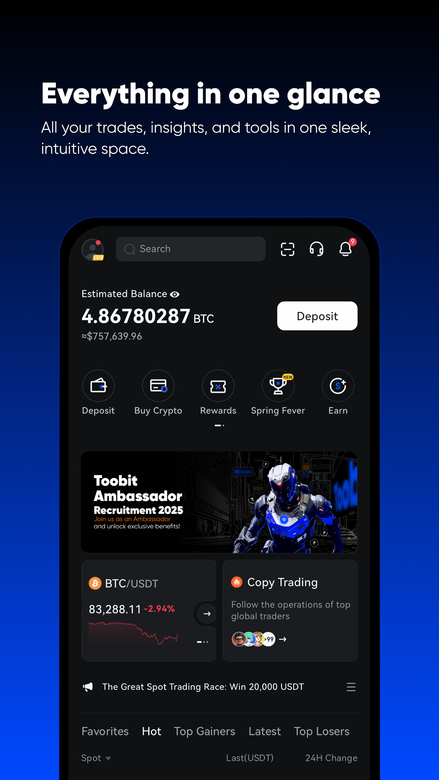 اسکرین شات 7 برنامه Toobit: Buy BTC, ETH & Crypto