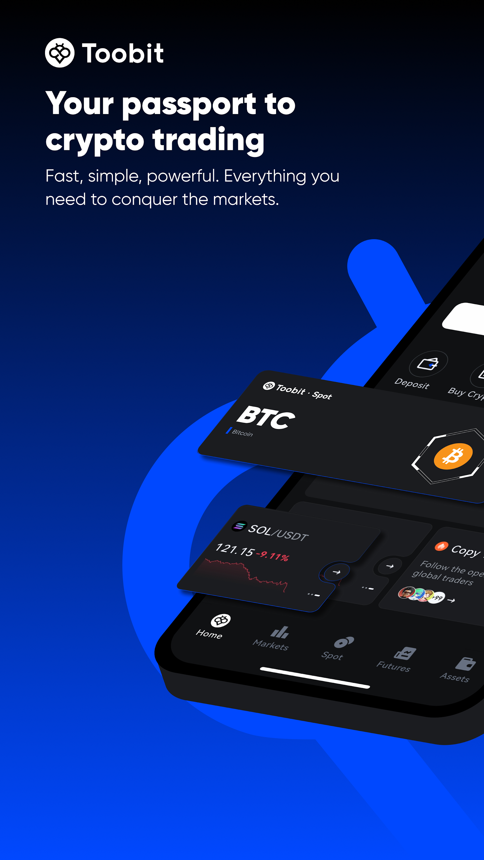 اسکرین شات 1 برنامه Toobit: Buy BTC, ETH & Crypto