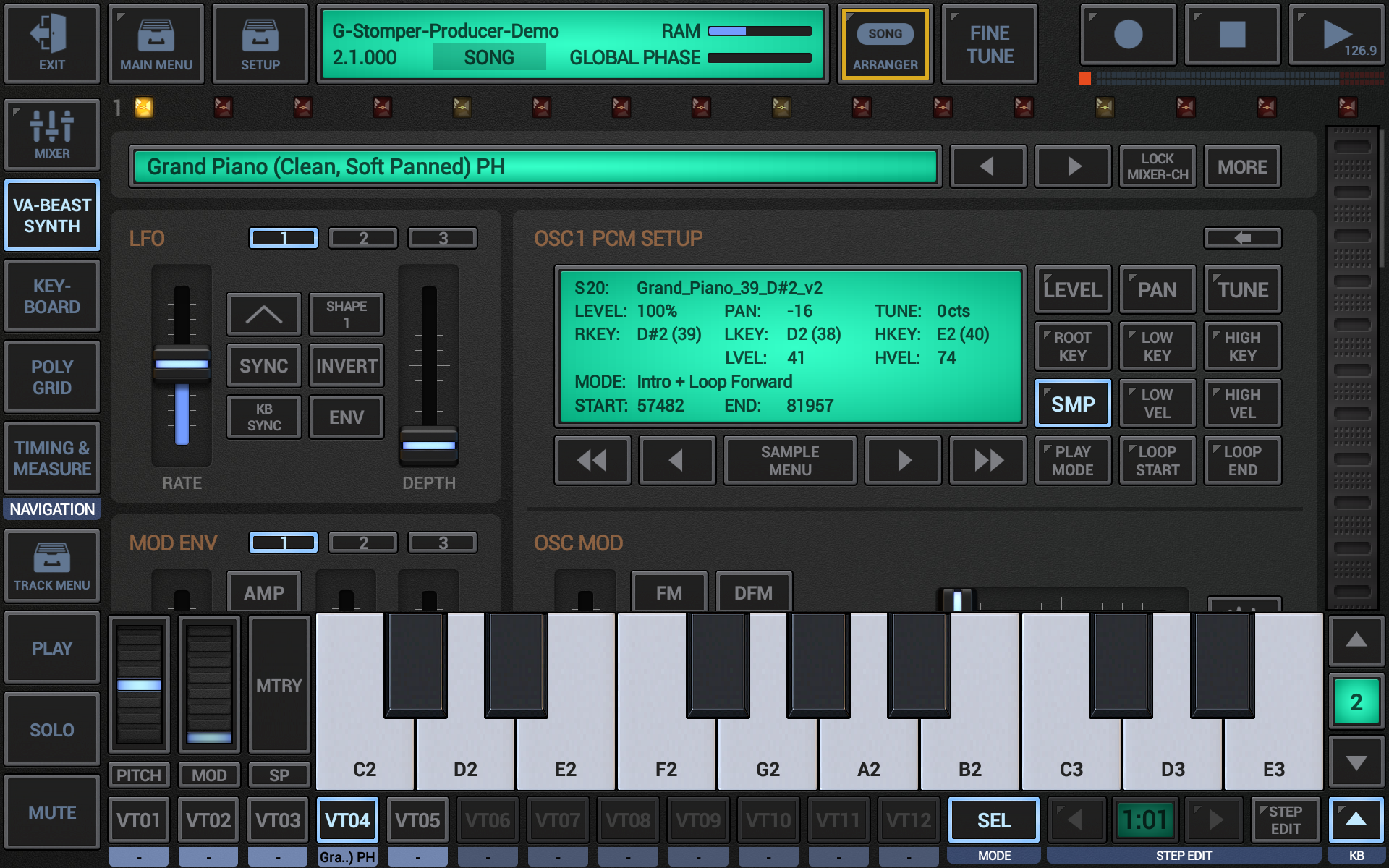 اسکرین شات 5 برنامه G-Stomper Producer Demo