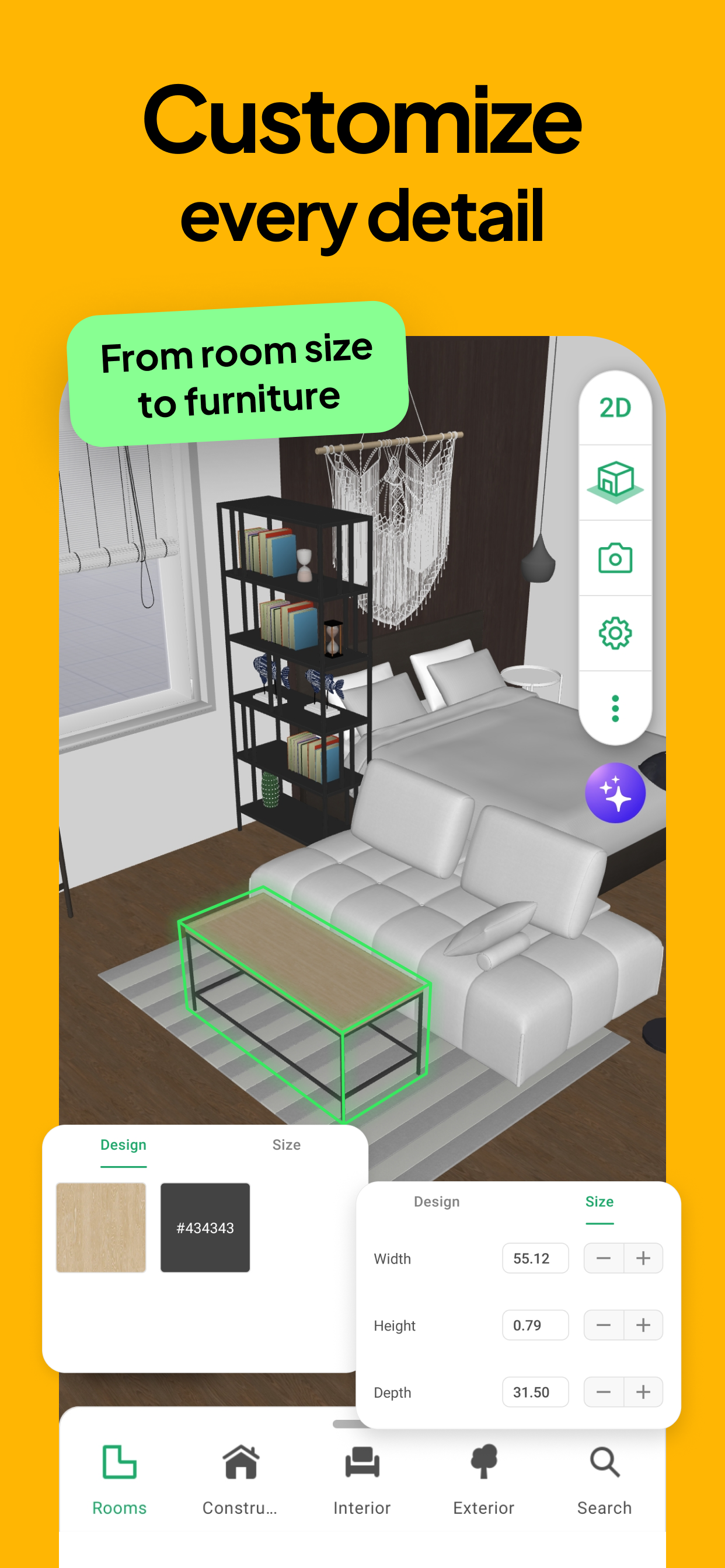 اسکرین شات 3 برنامه Planner 5D: Home Design, Decor