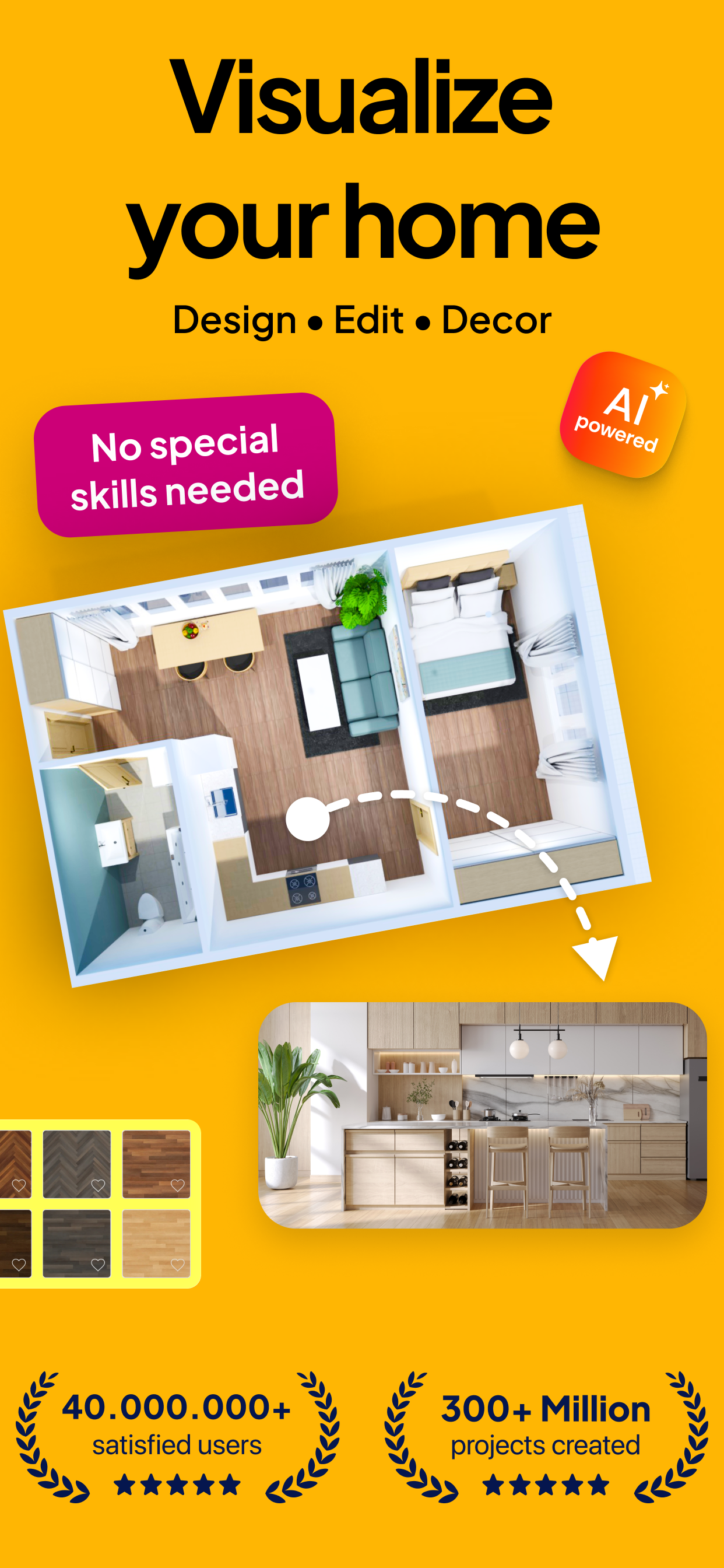 اسکرین شات 1 برنامه Planner 5D: Home Design, Decor