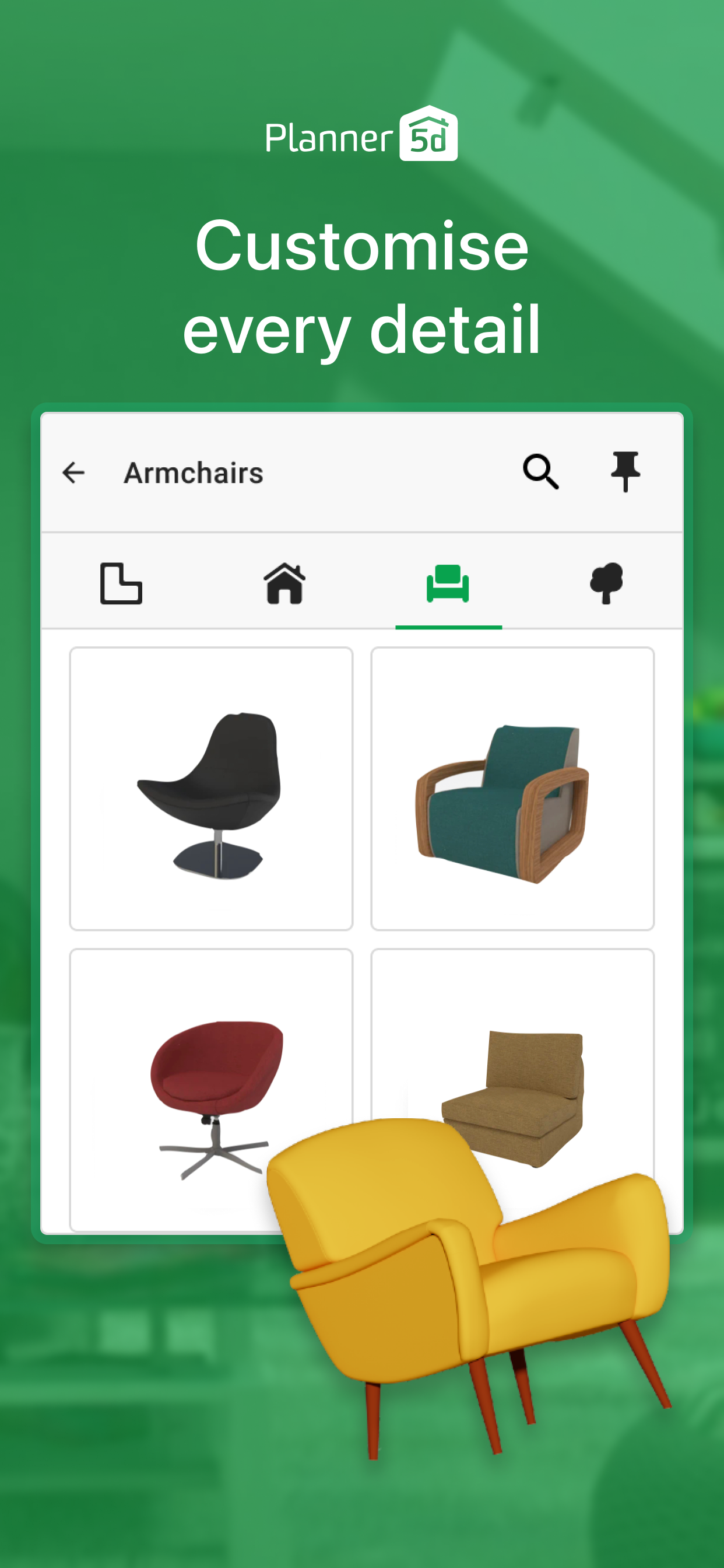 اسکرین شات 4 برنامه Planner 5D: Home Design, Decor