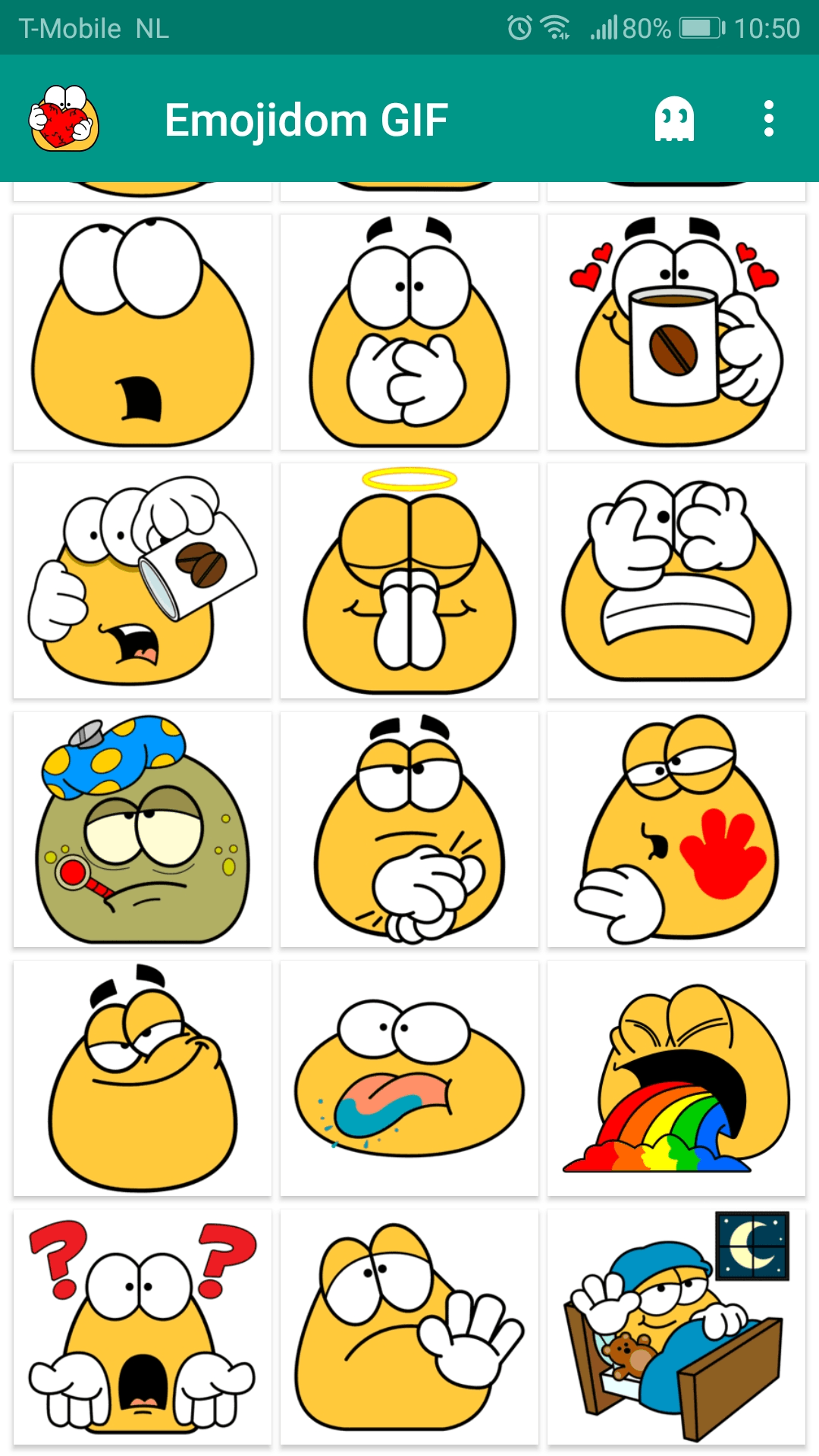 اسکرین شات 2 برنامه Emojidom Animated / GIF emotic