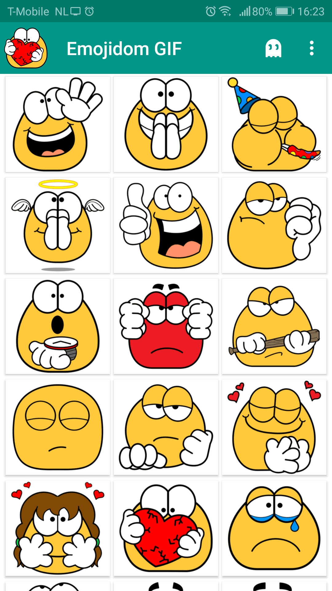 اسکرین شات 1 برنامه Emojidom Animated / GIF emotic