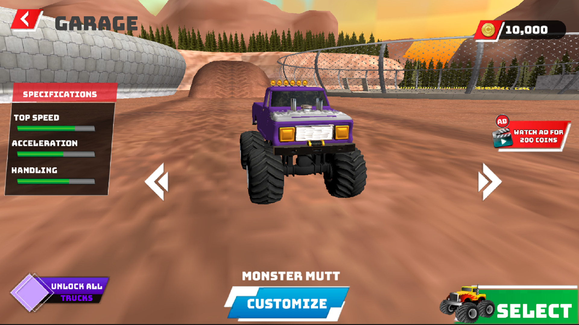 اسکرین شات 3 بازی Monster Truck: Derby Games
