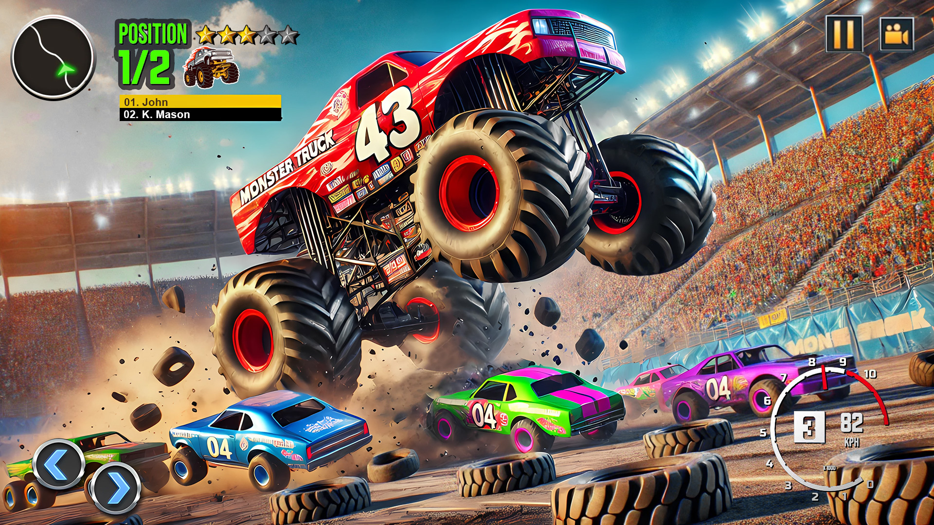 اسکرین شات 5 برنامه Monster Truck Derby Games