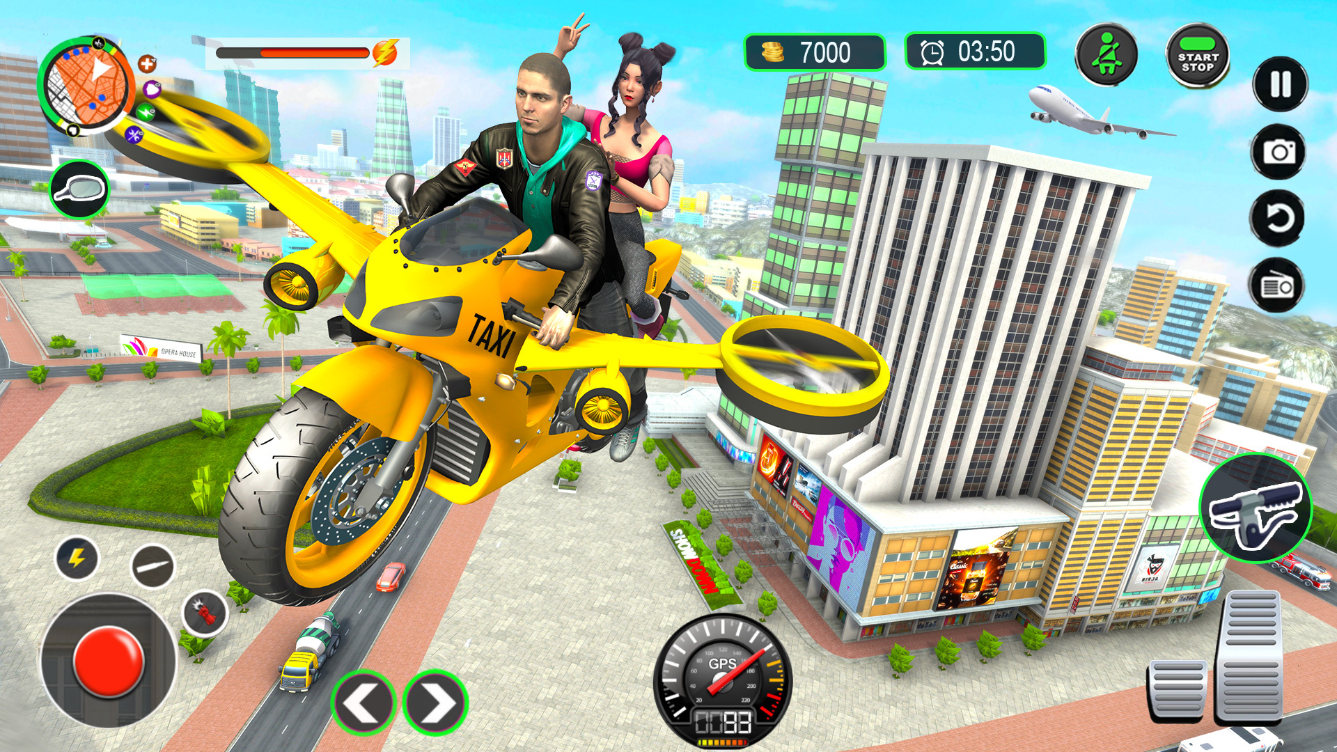 اسکرین شات 4 برنامه Flying Bike Driving Simulator